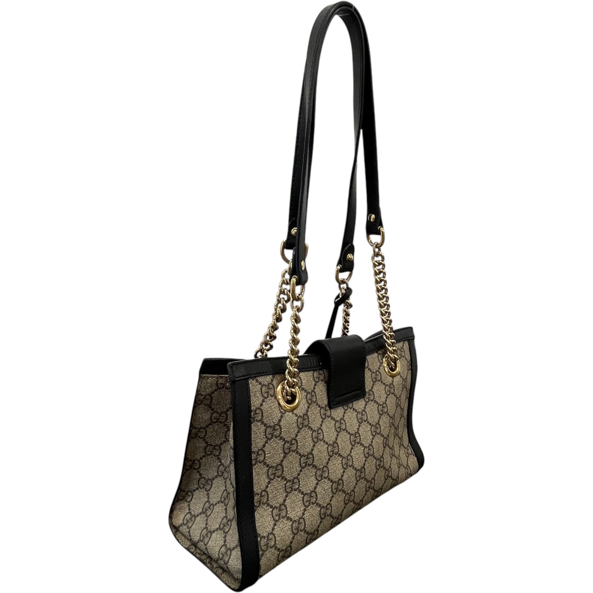 Women's Gg Supreme Padlock Shoulder Bag Black