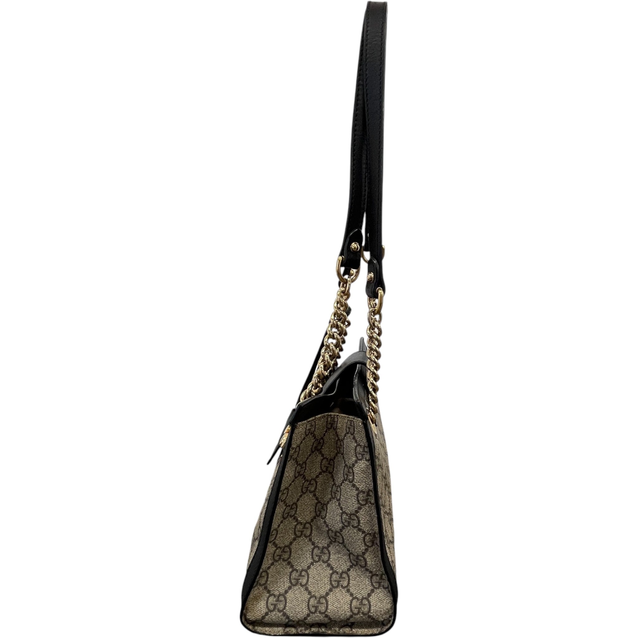 Women's Gg Supreme Padlock Shoulder Bag Black