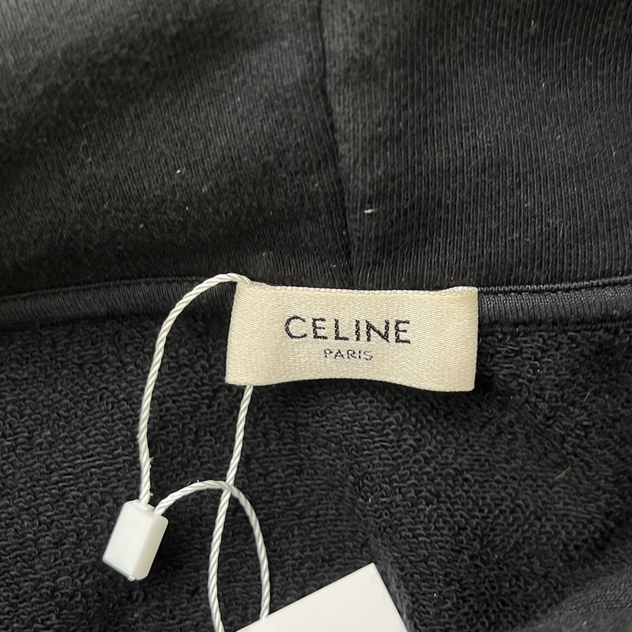 Men's Rhinestone Logo Hoodie Black Size S