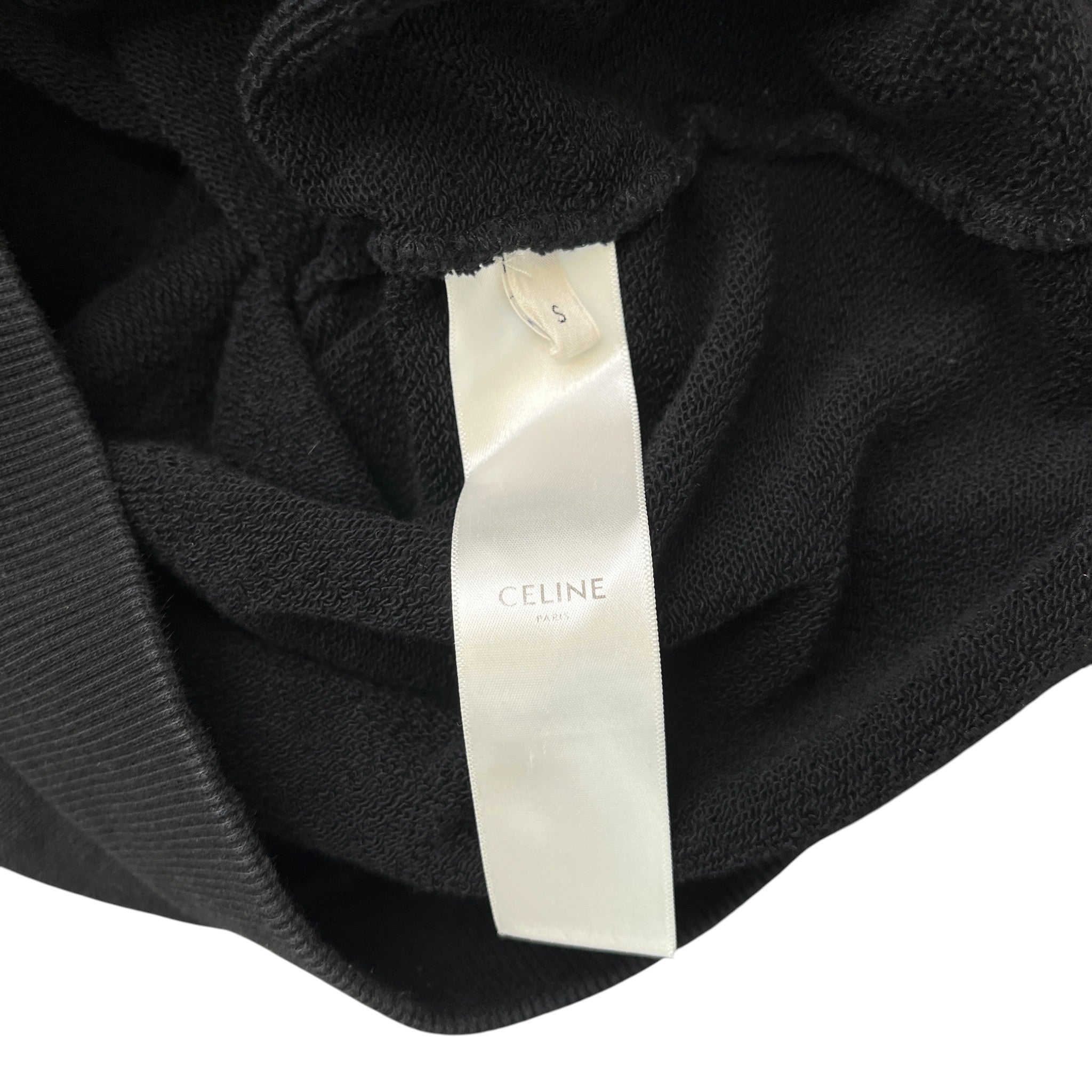 Men's Rhinestone Logo Hoodie Black Size S