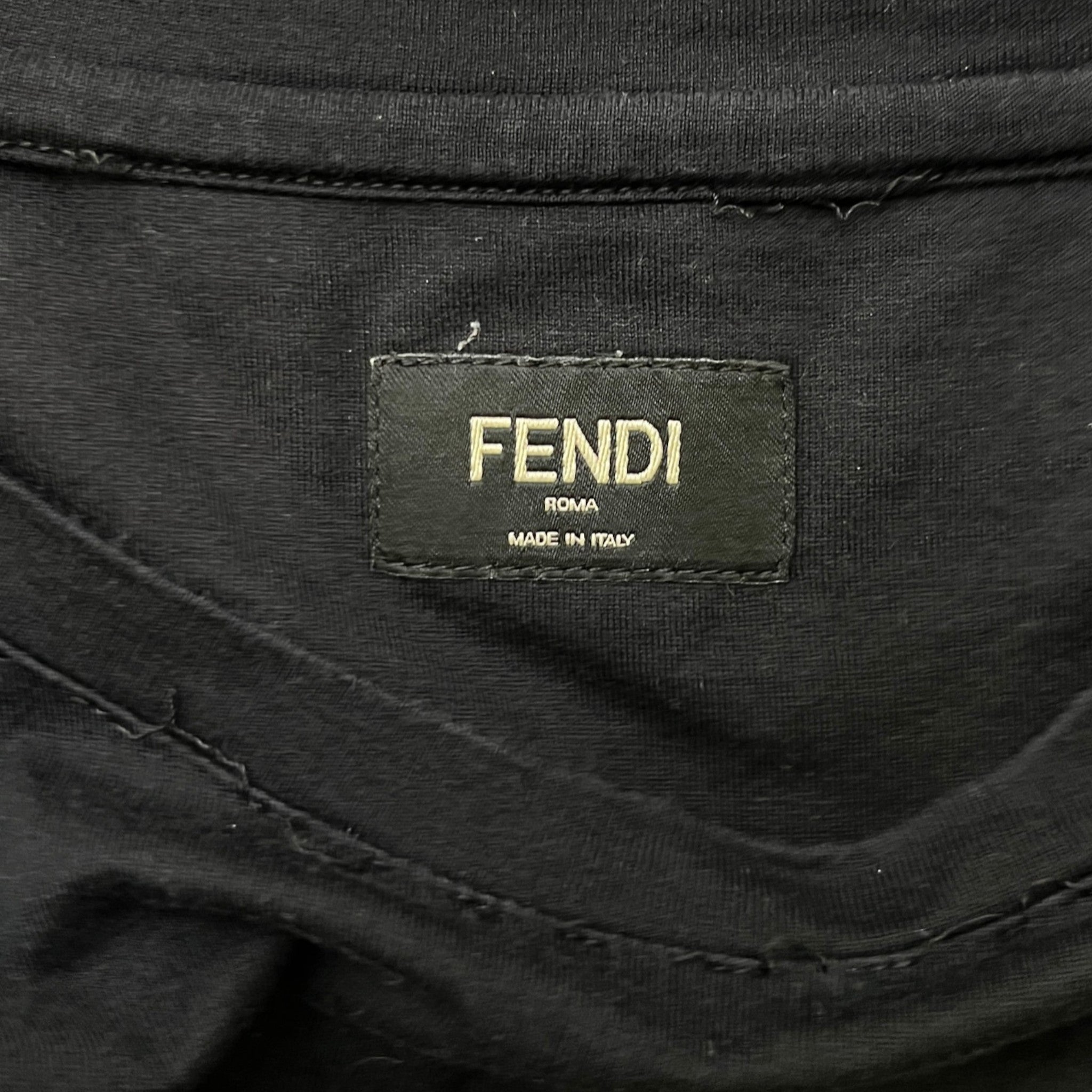 Men's Embroidered Logo T-Shirt Black Size L