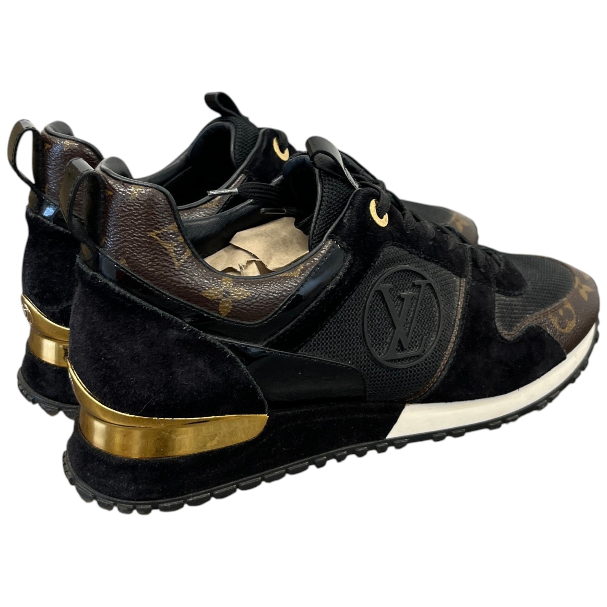 Women's Monogram Run Away Low Trainers Black Size EU 39 / UK 6