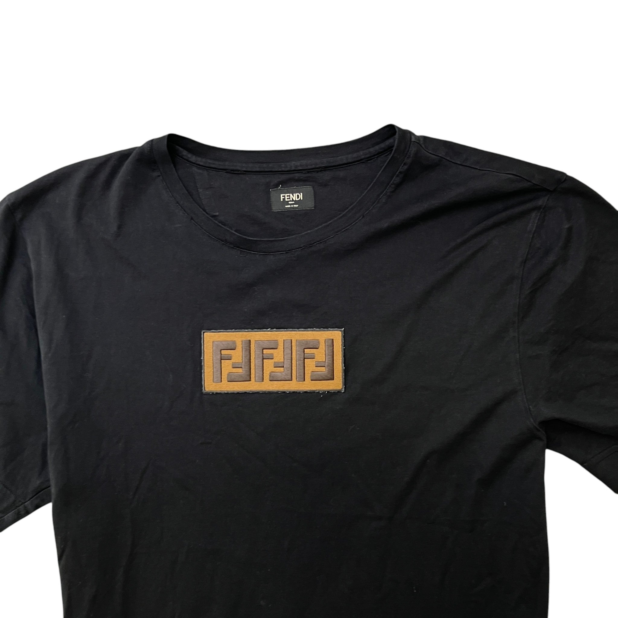 Men's Embroidered Logo T-Shirt Black Size L