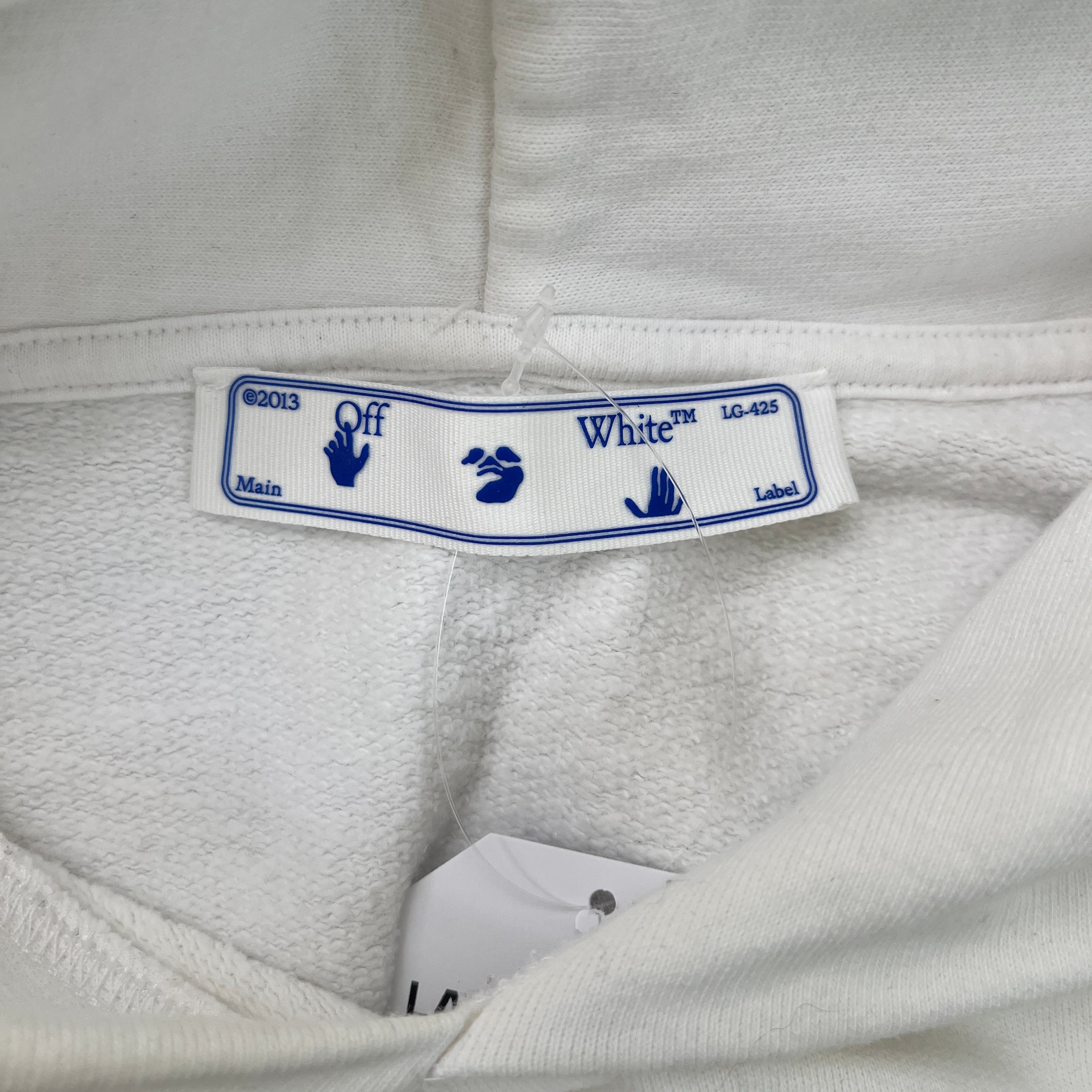 Men's Caravaggio Print Hoodie White Size S