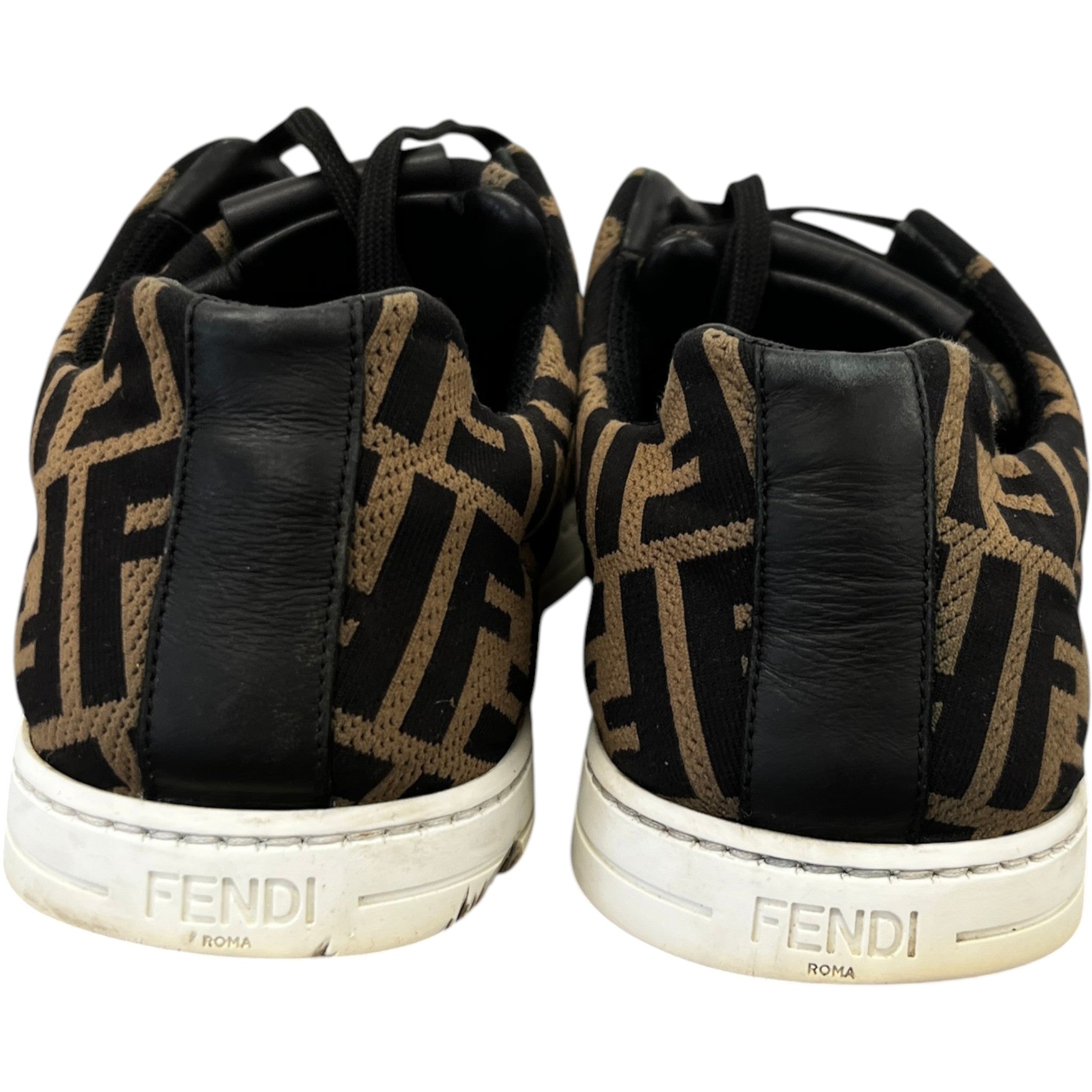 Men's Ff Monogram Low Trainers Brown Size EU 42 / UK 8