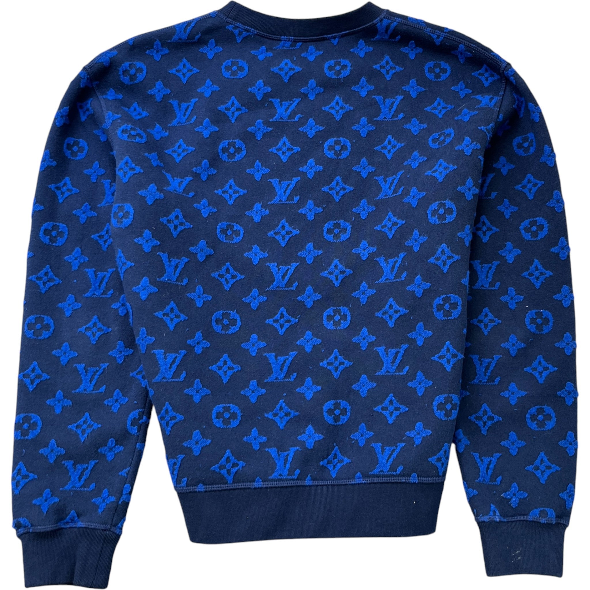 Men's Monogram Jacquard Sweatshirt Navy Size M