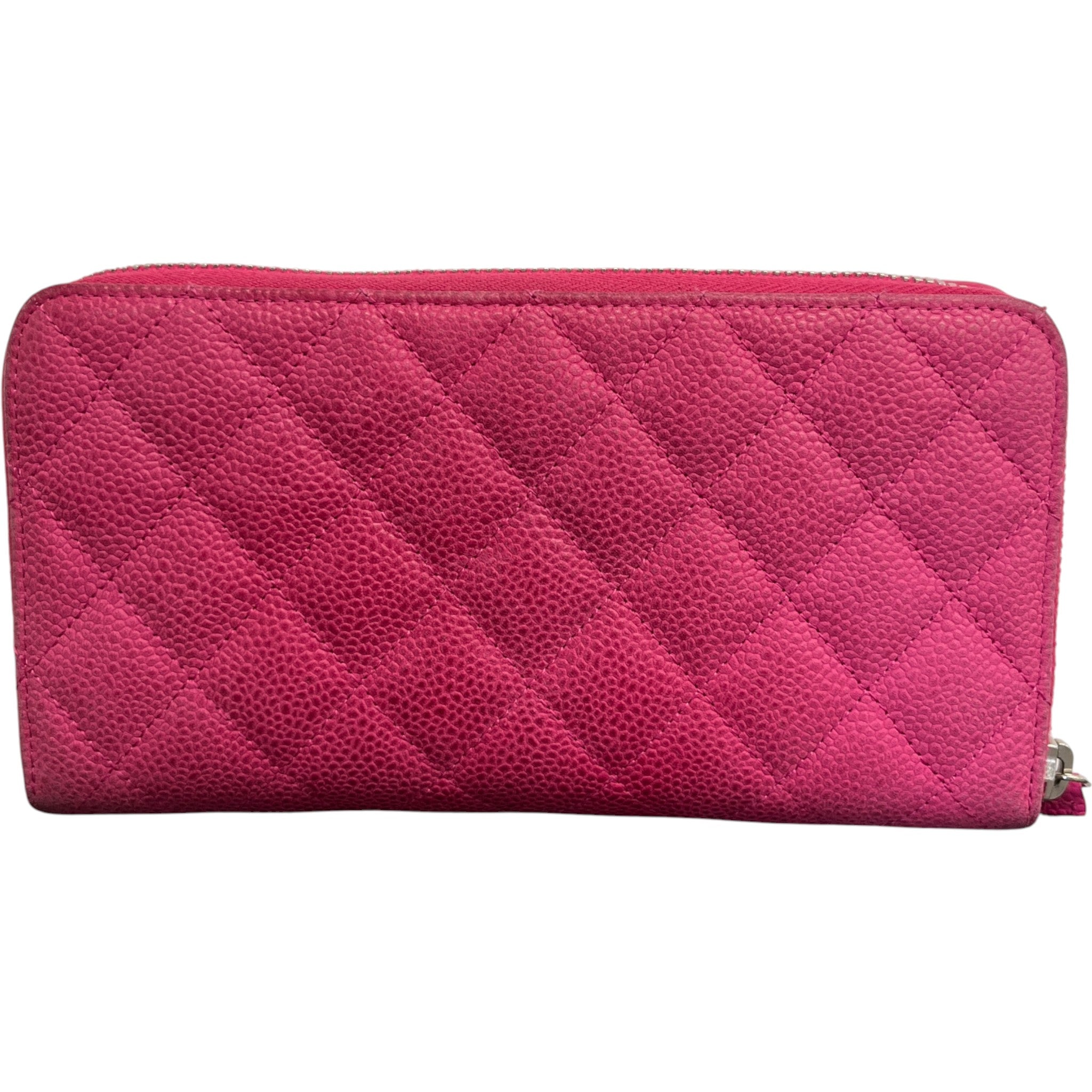 Women's Quilted Caviar Purse Pink