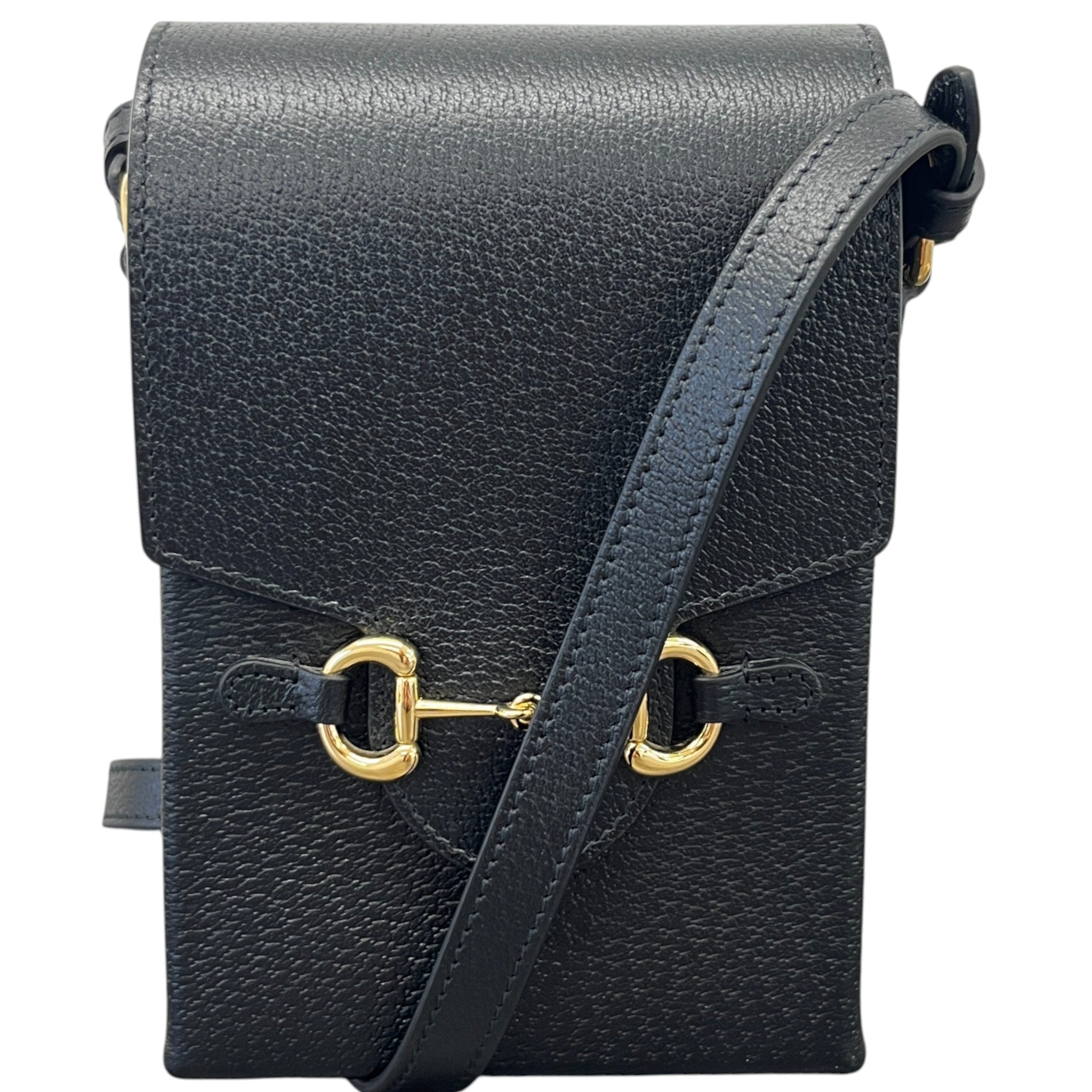 Horsebit 1955 Vertical Crossbody Bag Black