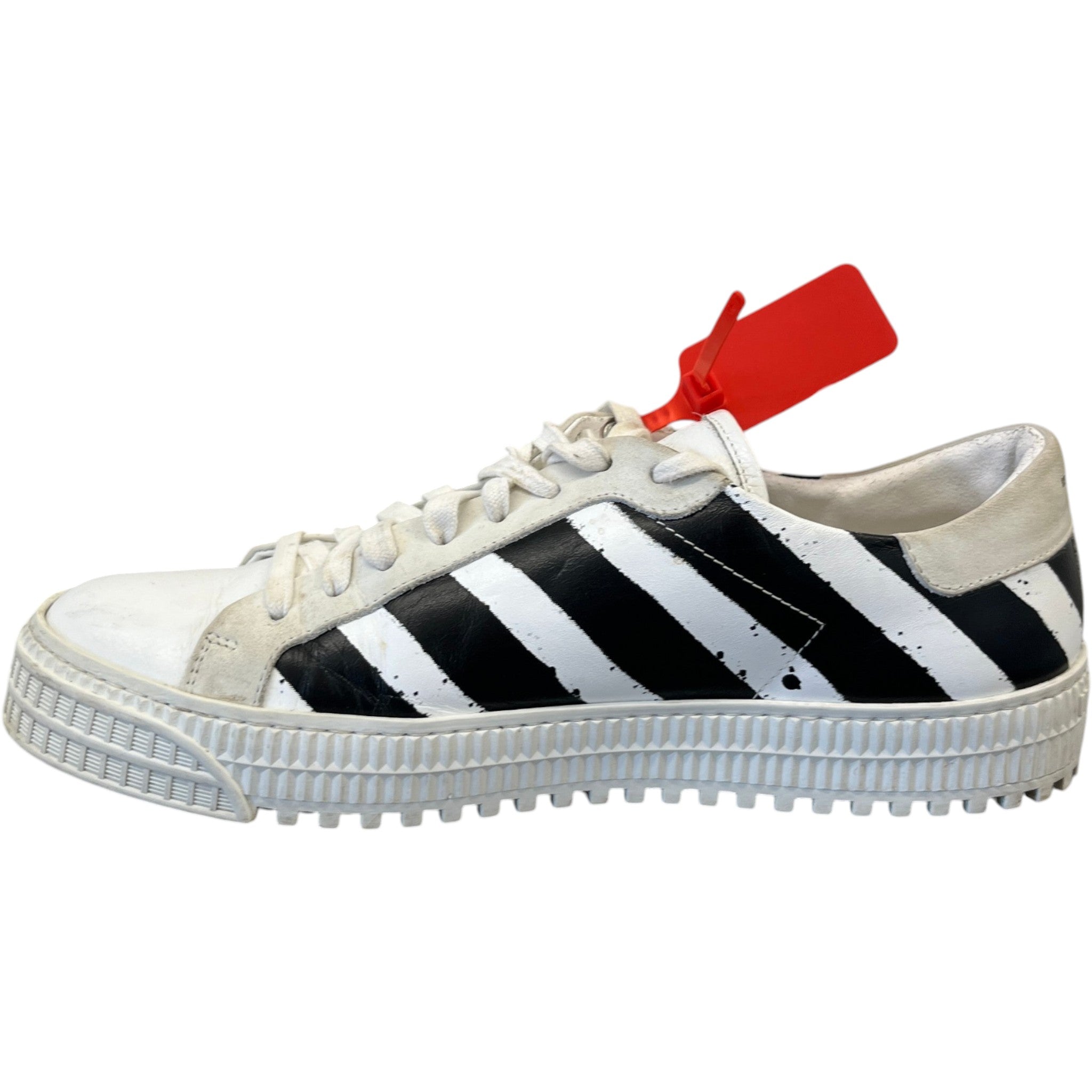 Men's Spray Diagonal Low Trainers White Size EU 41 / UK 7