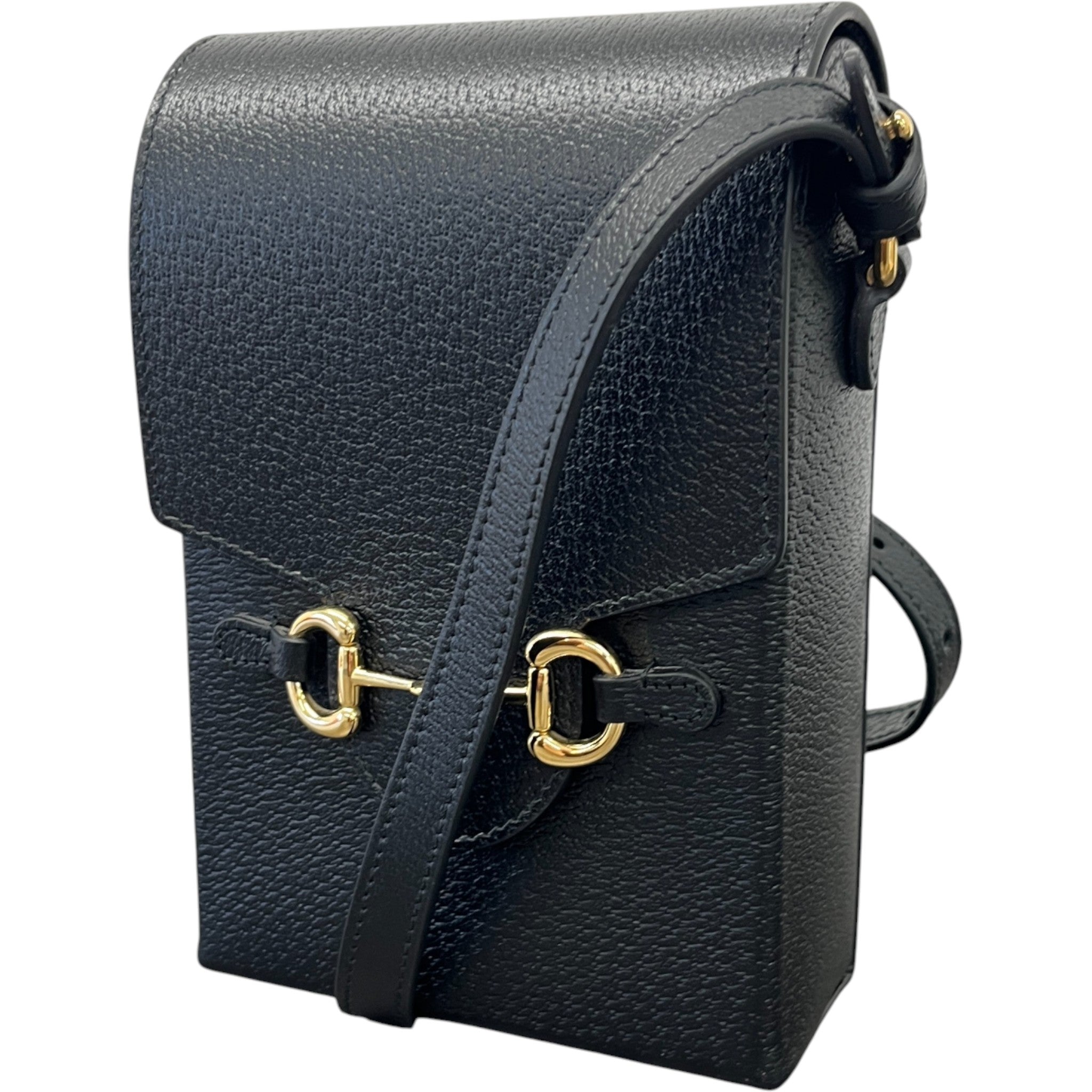 Horsebit 1955 Vertical Crossbody Bag Black