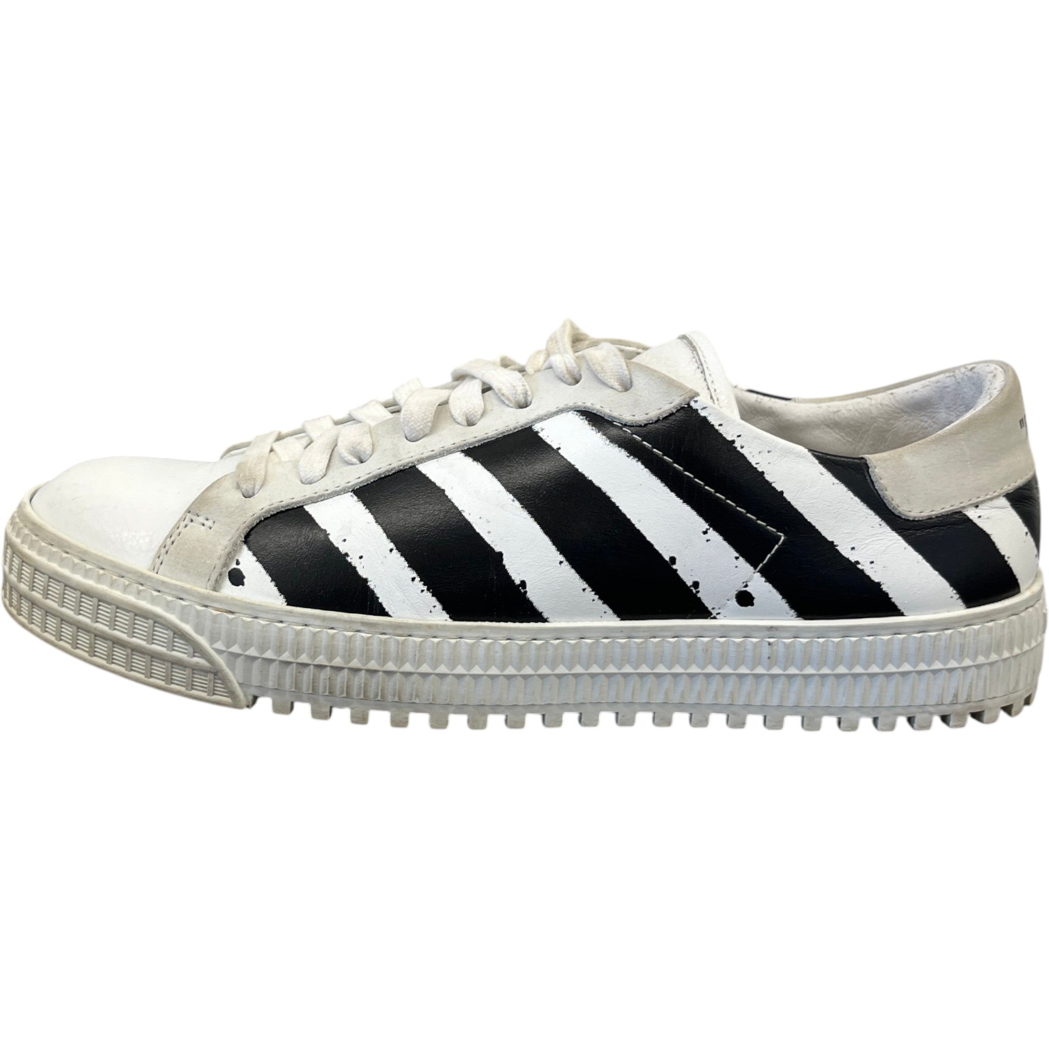 Men's Spray Diagonal Low Trainers White Size EU 41 / UK 7