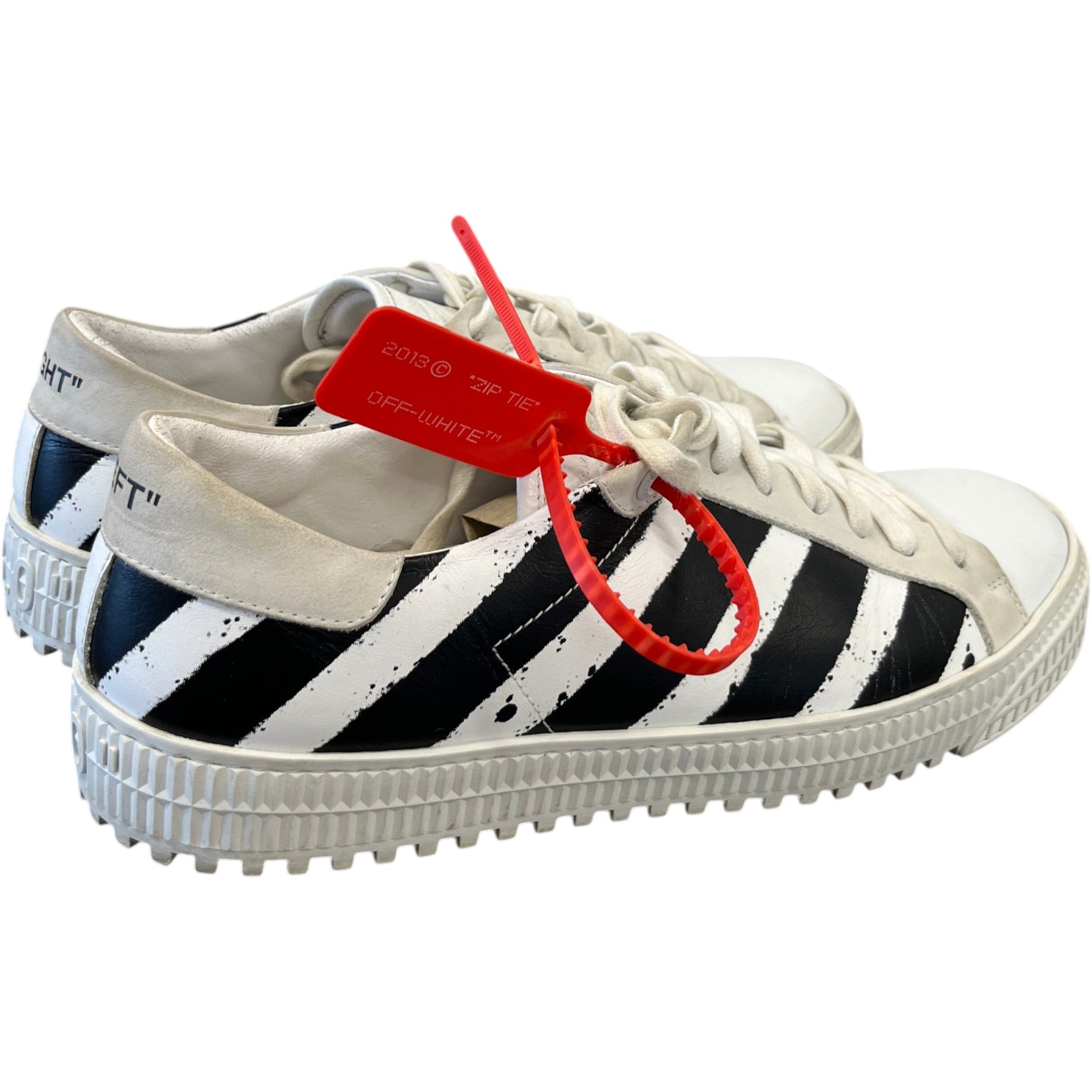 Men's Spray Diagonal Low Trainers White Size EU 41 / UK 7