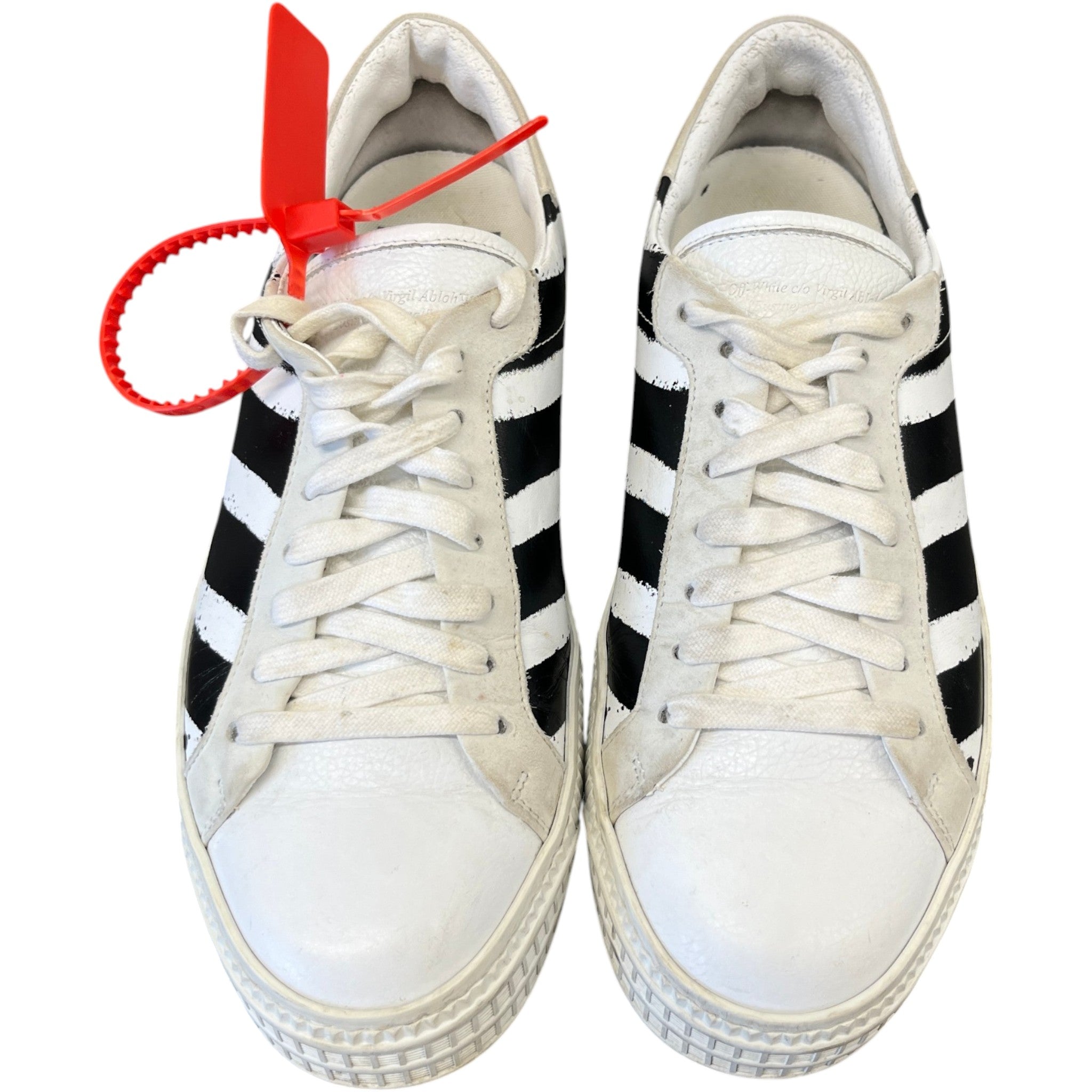 Men's Spray Diagonal Low Trainers White Size EU 41 / UK 7