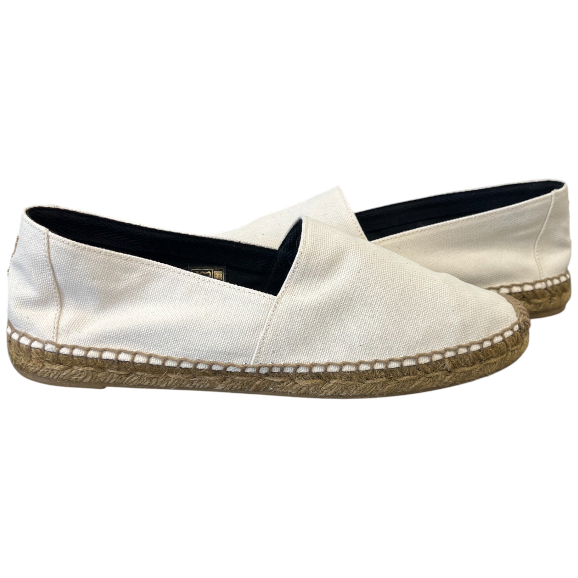 Women's Embroidered Logo Espadrilles White Size EU 41 / UK 8