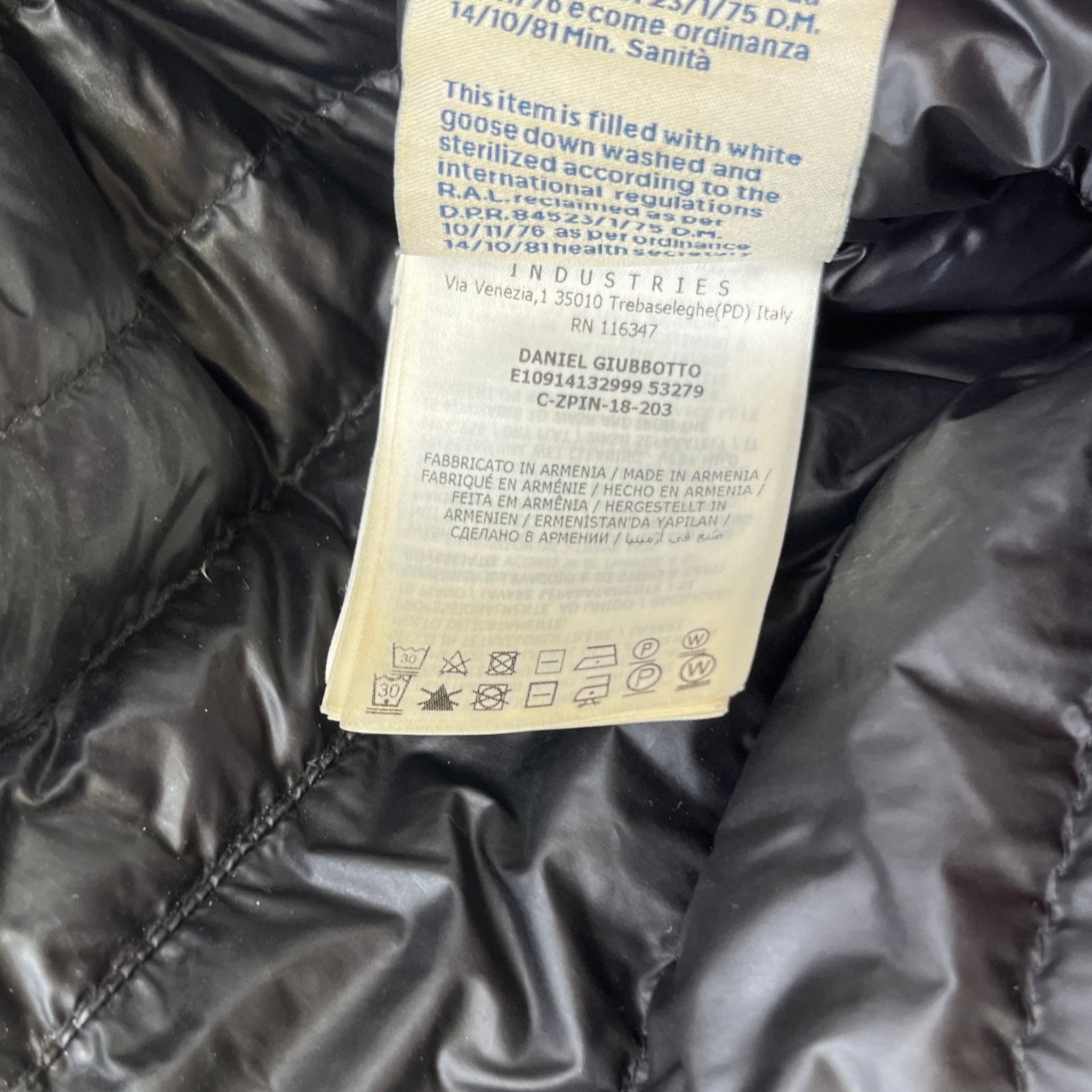 Men's Daniel Down Jacket Black Size 2 / M