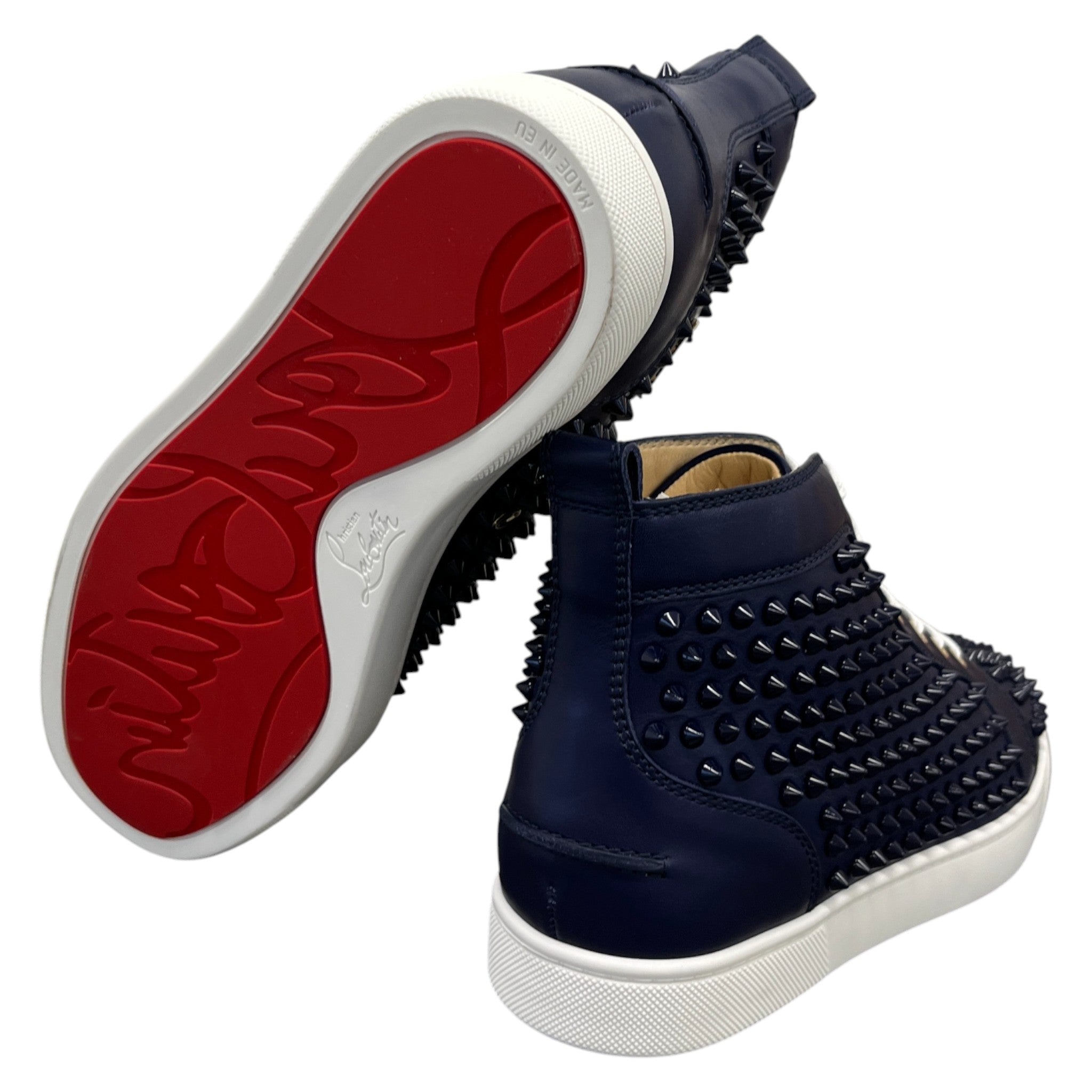 Men's Louis Flat Spikes High Trainers Navy Size EU 40 / UK 6