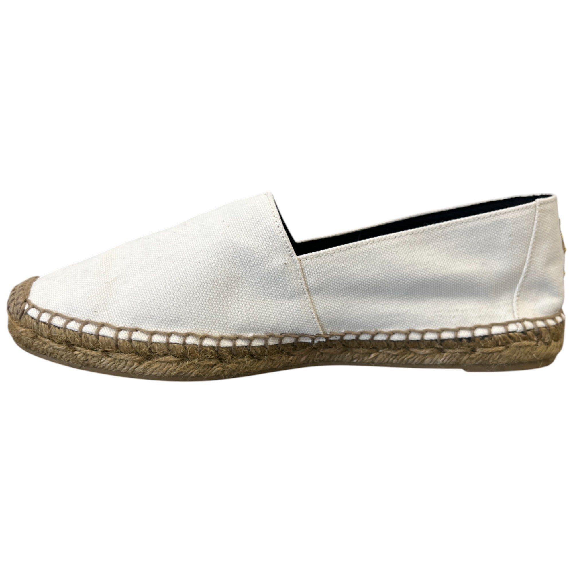 Women's Embroidered Logo Espadrilles White Size EU 41 / UK 8