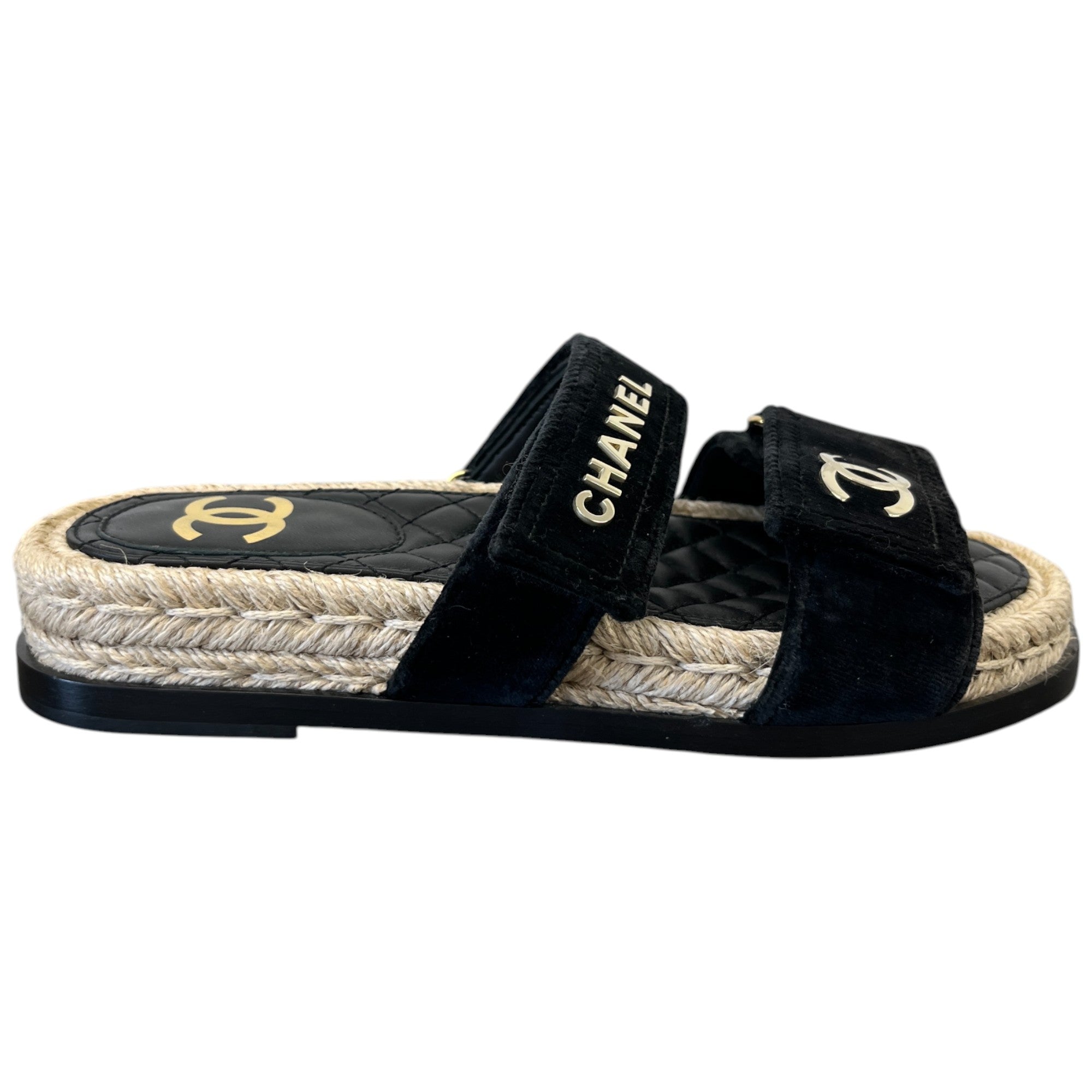 Women's Cc Logo Sandals Black Size EU 35 / UK 2