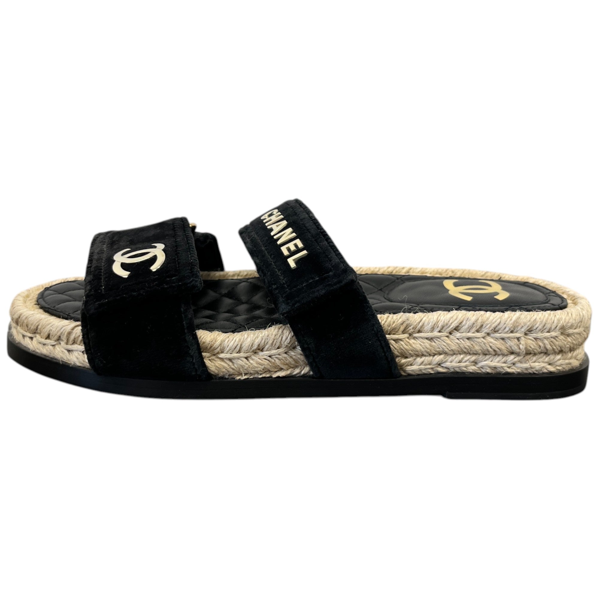 Women's Cc Logo Sandals Black Size EU 35 / UK 2