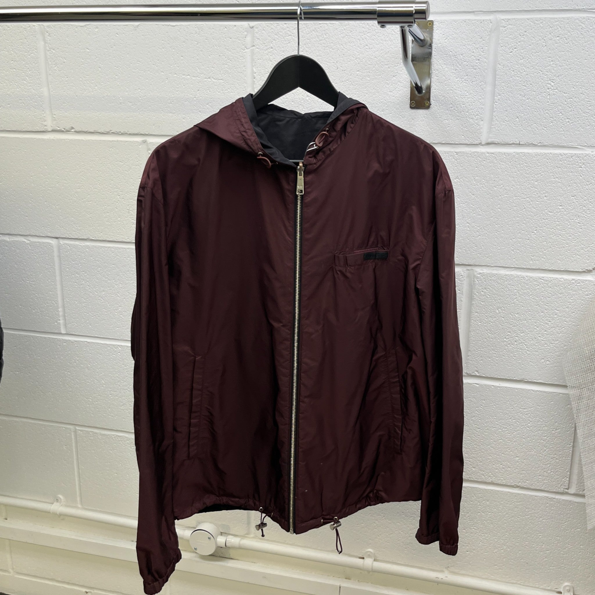 Men's Reversible Windbreaker Black Size M