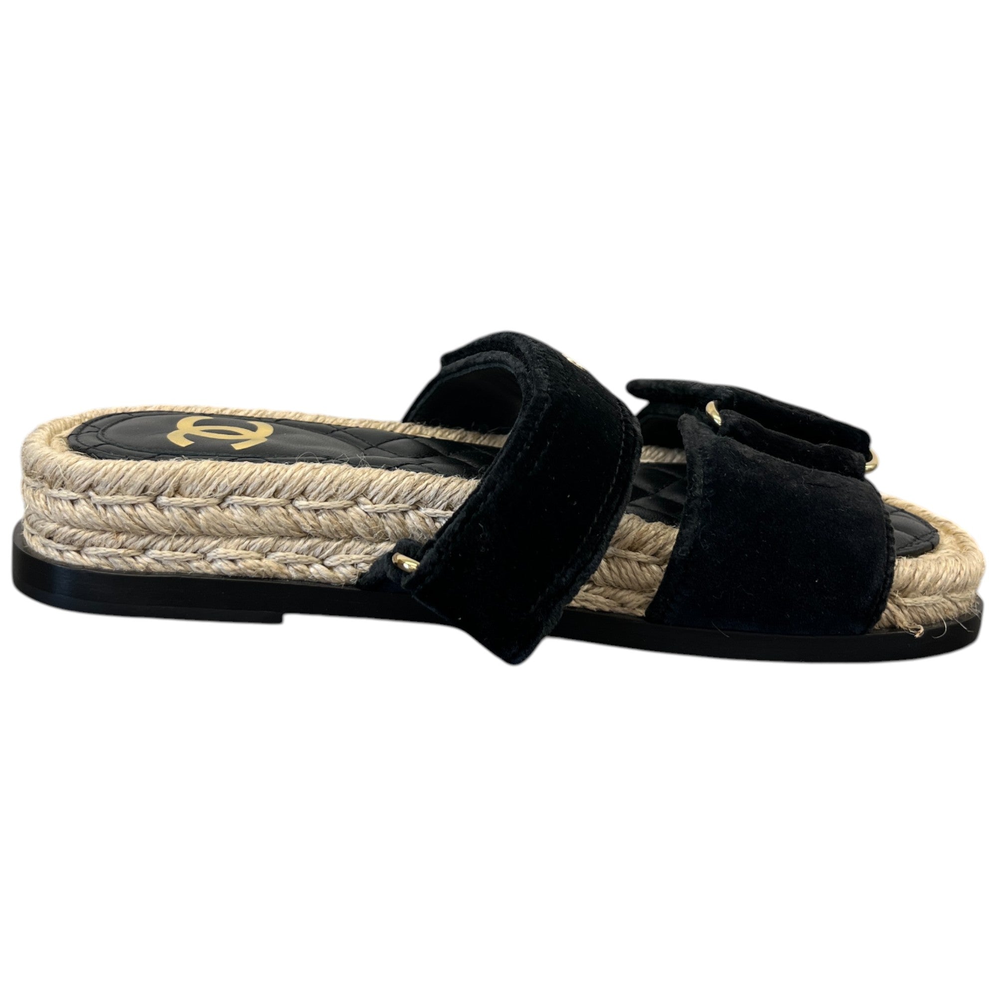 Women's Cc Logo Sandals Black Size EU 35 / UK 2