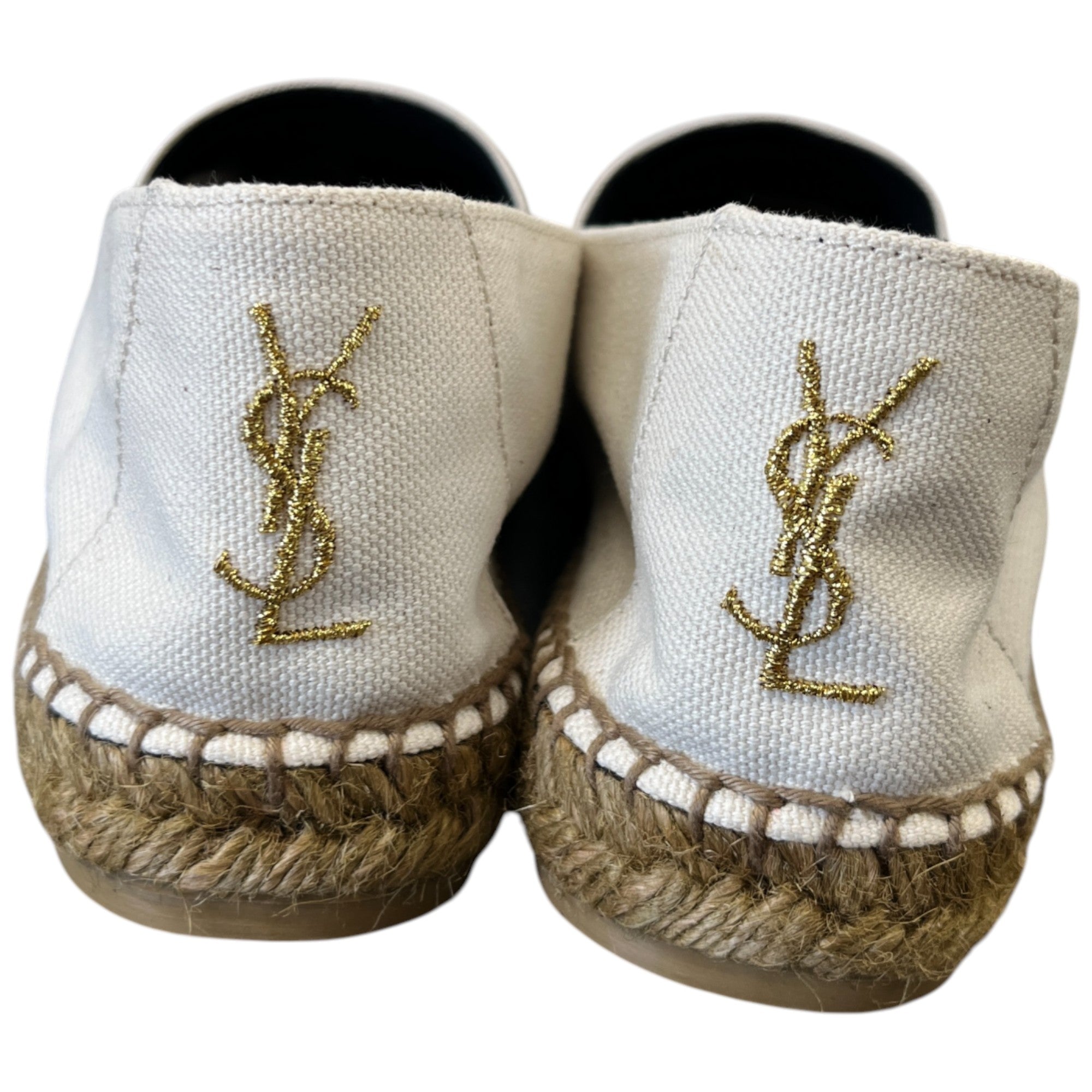 Women's Embroidered Logo Espadrilles White Size EU 41 / UK 8