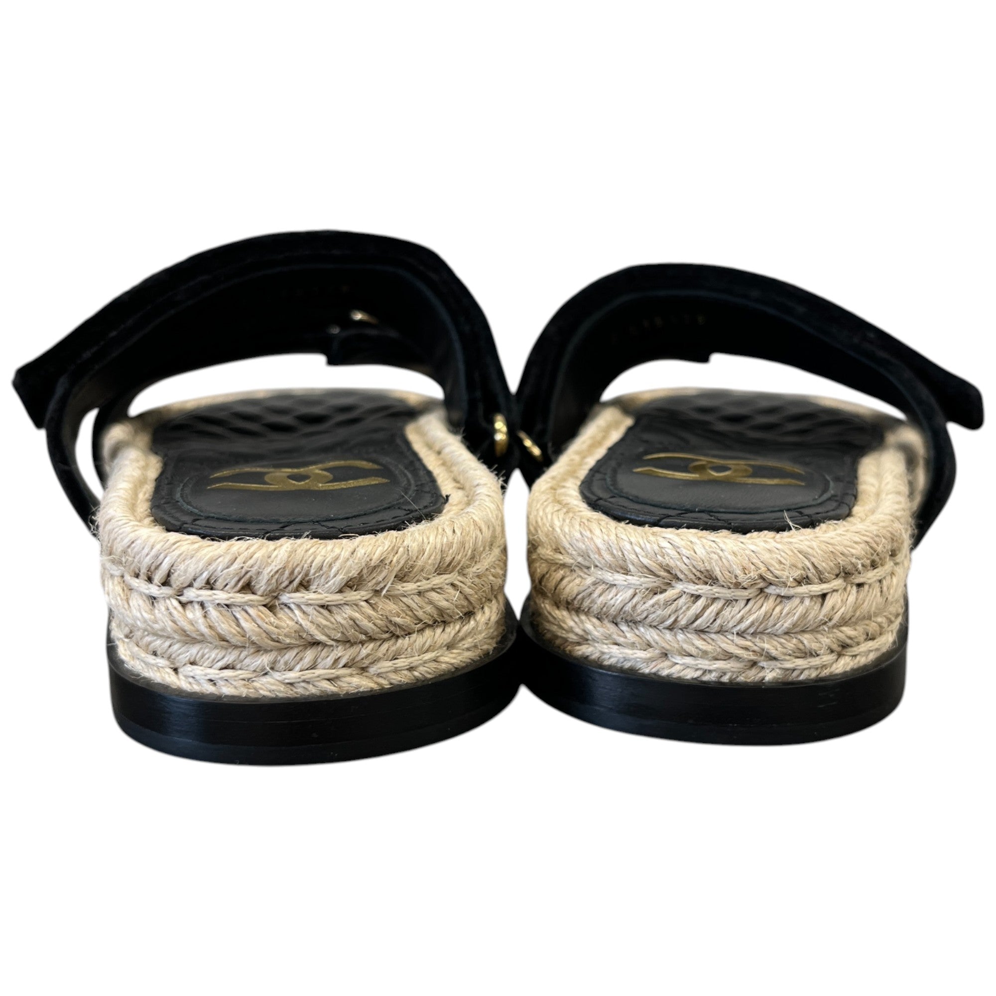 Women's Cc Logo Sandals Black Size EU 35 / UK 2