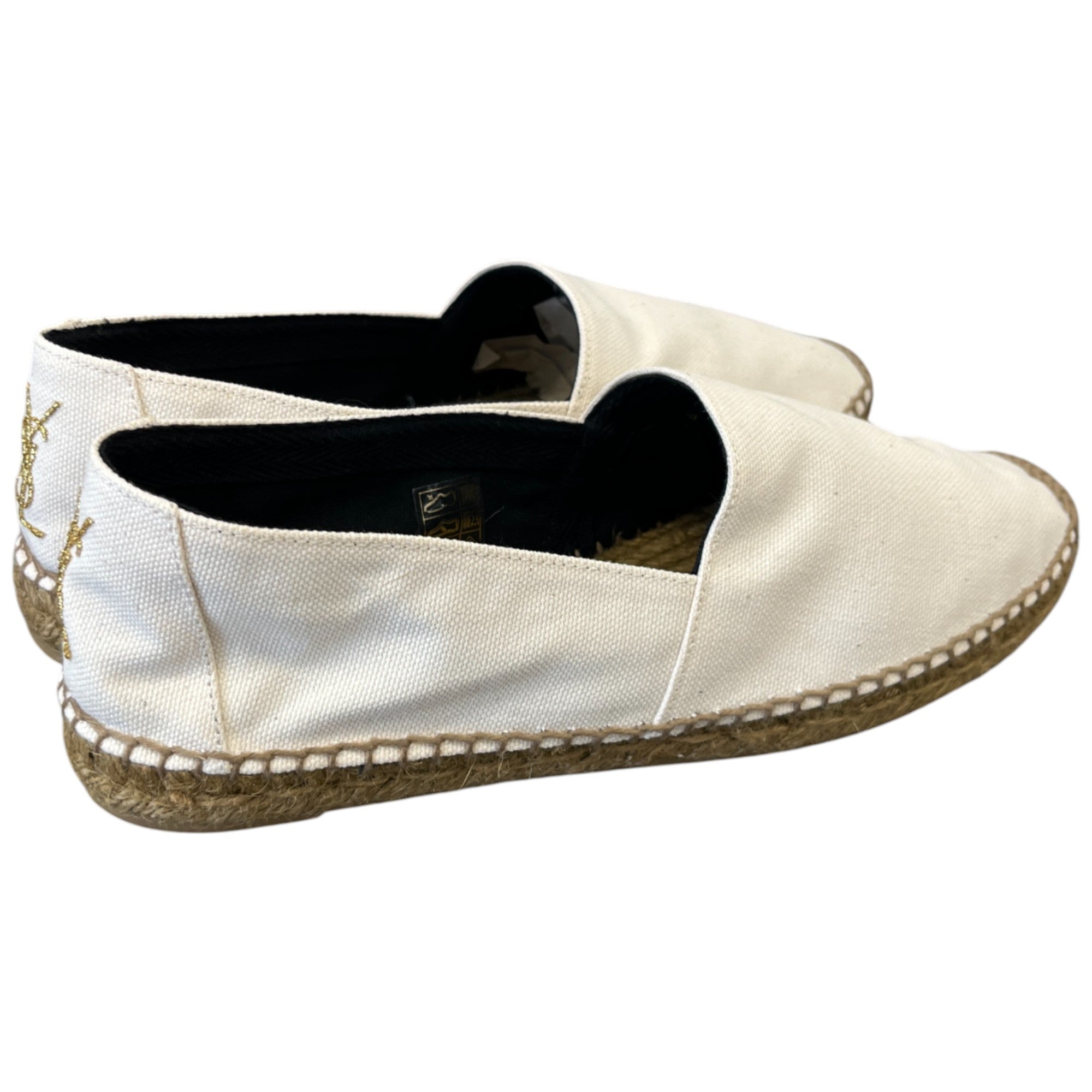 Women's Embroidered Logo Espadrilles White Size EU 41 / UK 8