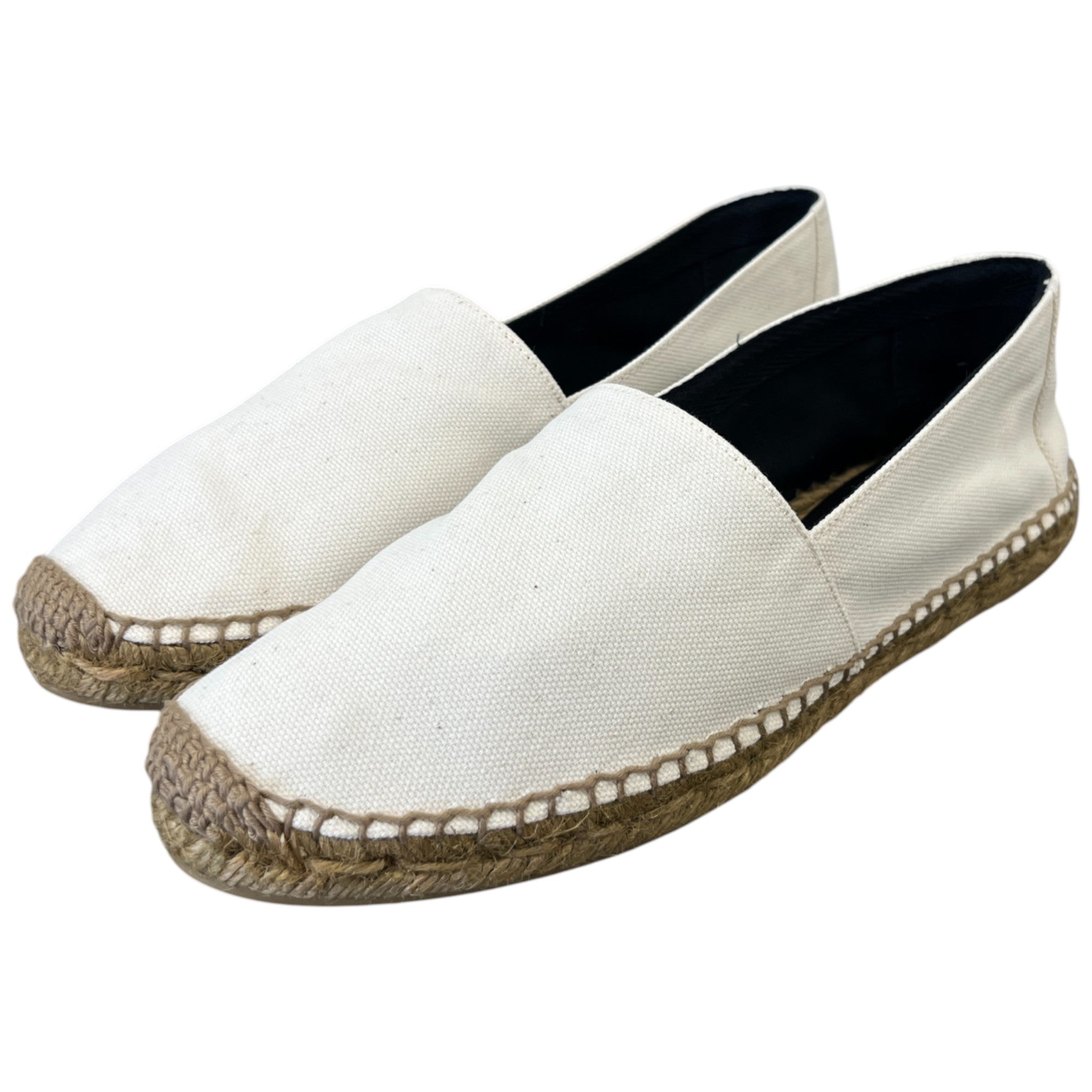 Women's Embroidered Logo Espadrilles White Size EU 41 / UK 8