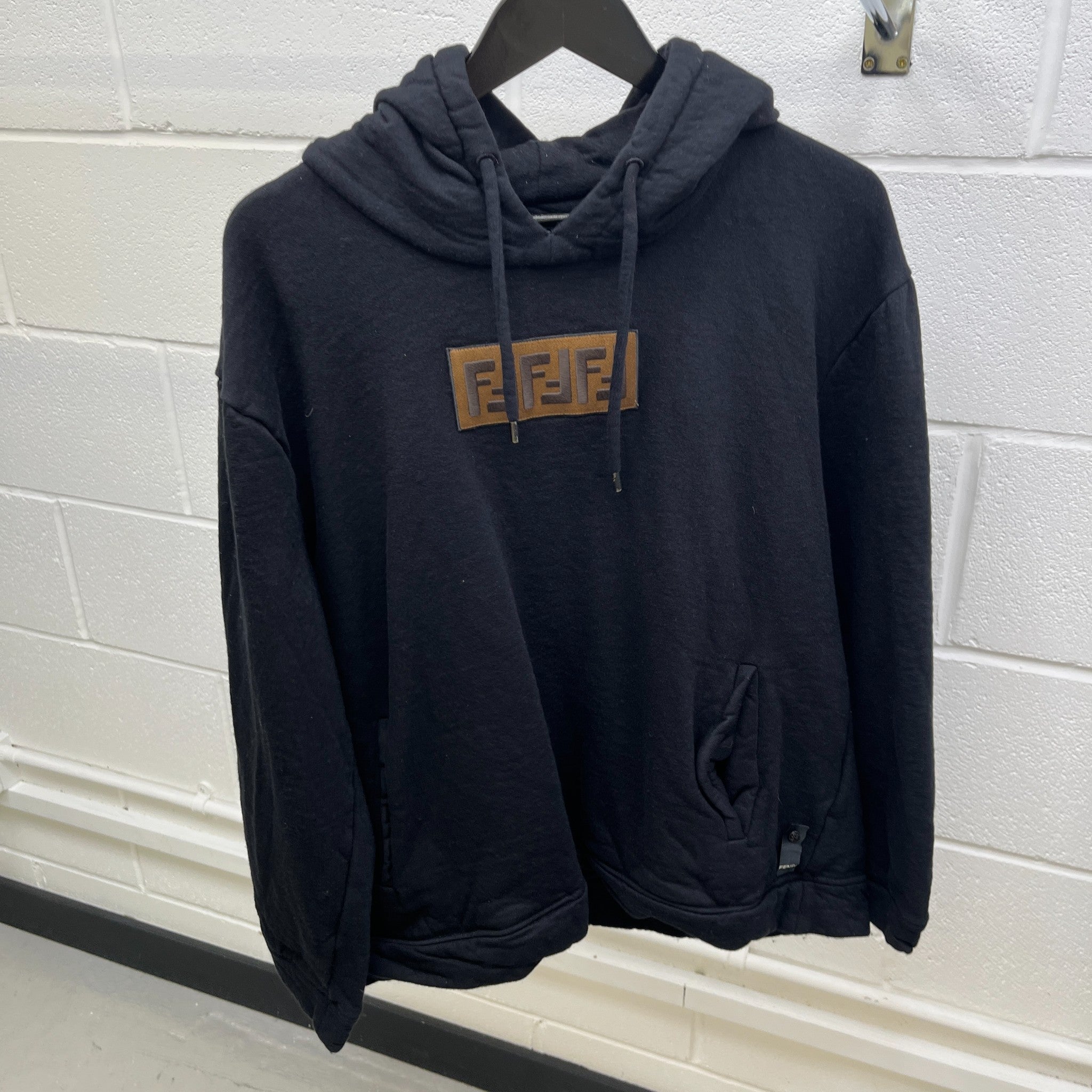 Men's Ff Monogram Hoodie Black Size IT 56 / UK XXXL
