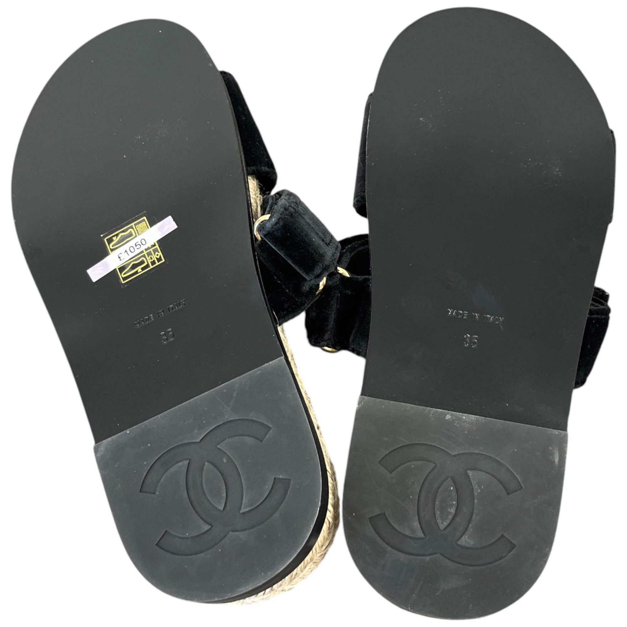 Women's Cc Logo Sandals Black Size EU 35 / UK 2