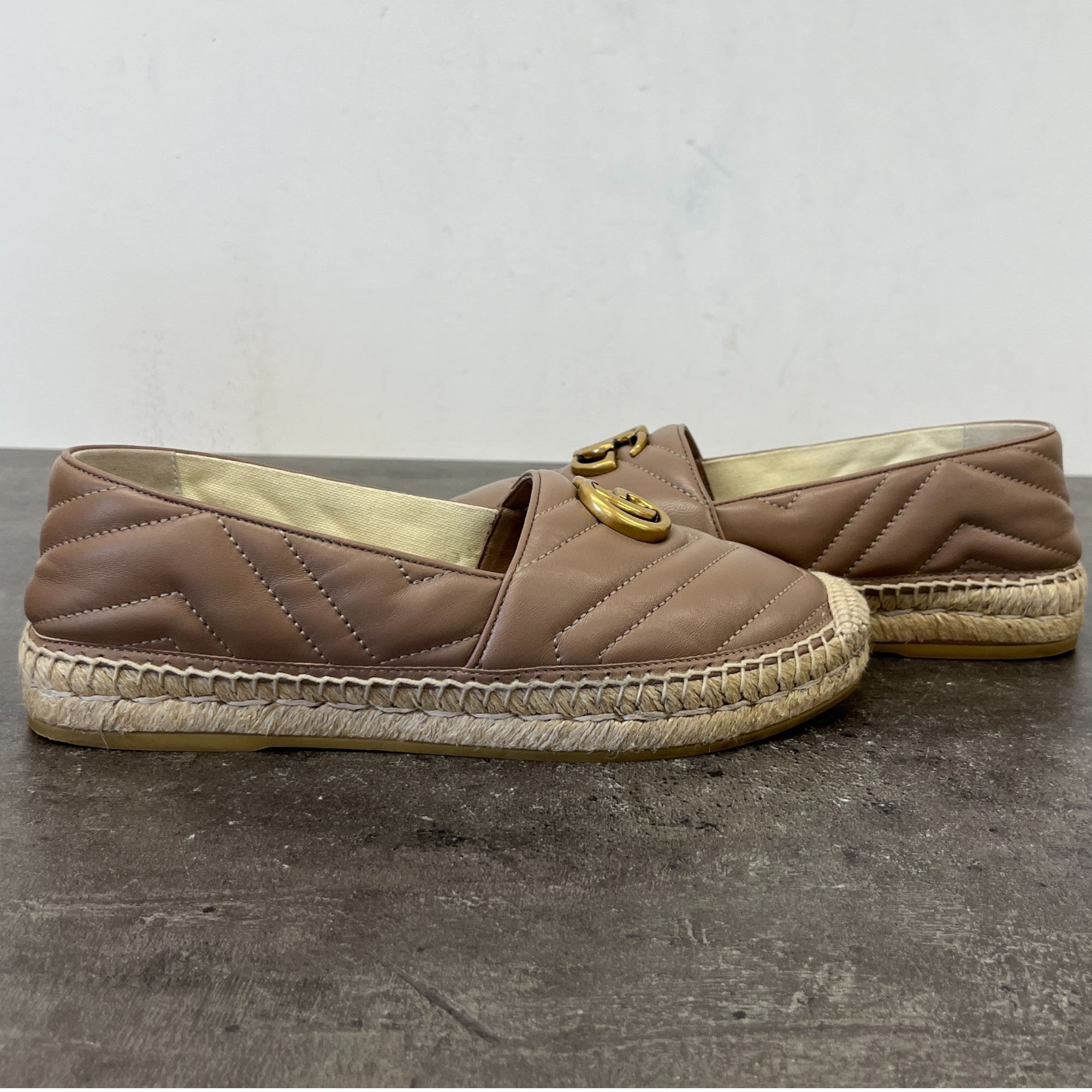 Women's Gg Marmont Espadrilles Beige Size EU 37 / UK 4