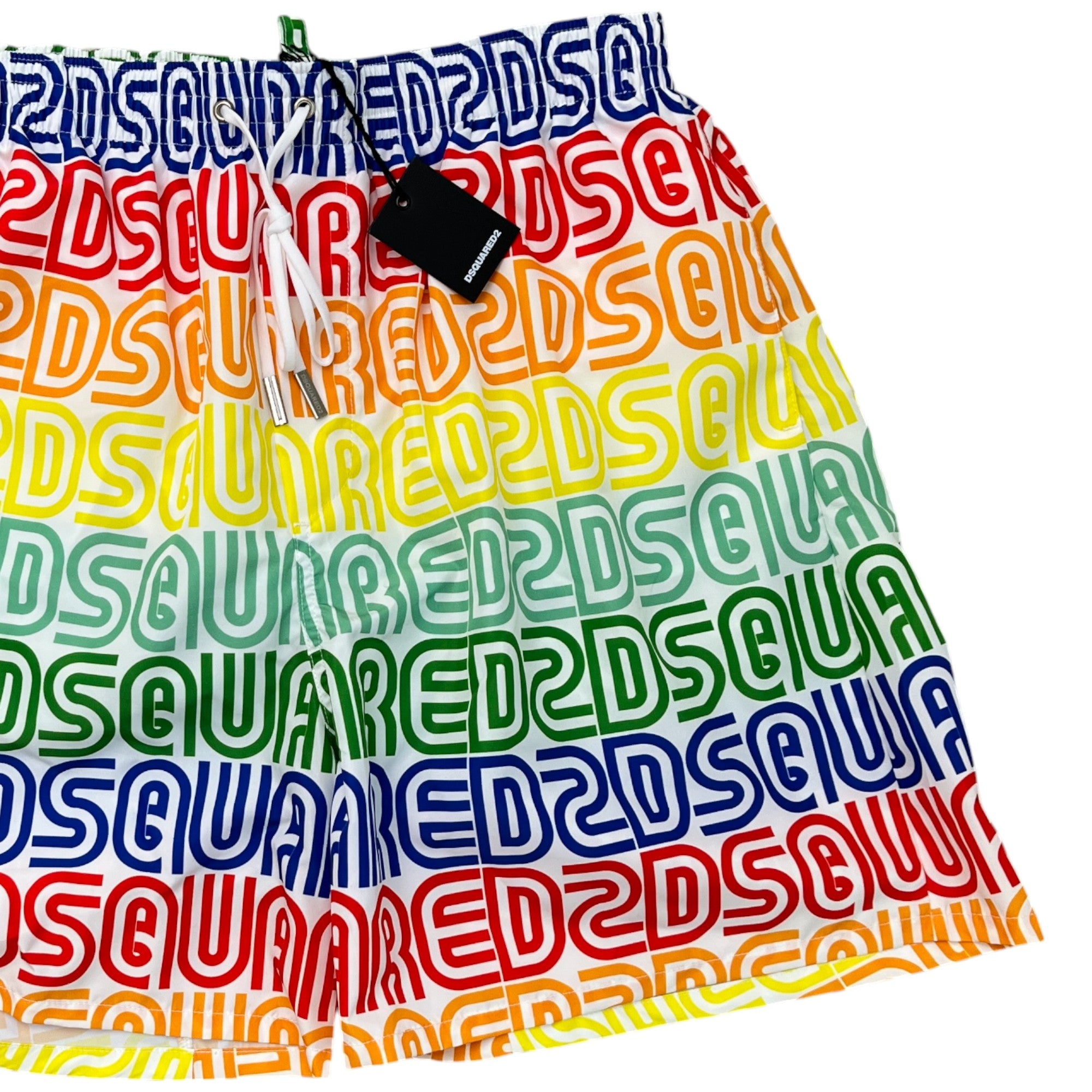 Men's Multi Logo Swim Shorts Multi-Coloured Size W32 / IT 48