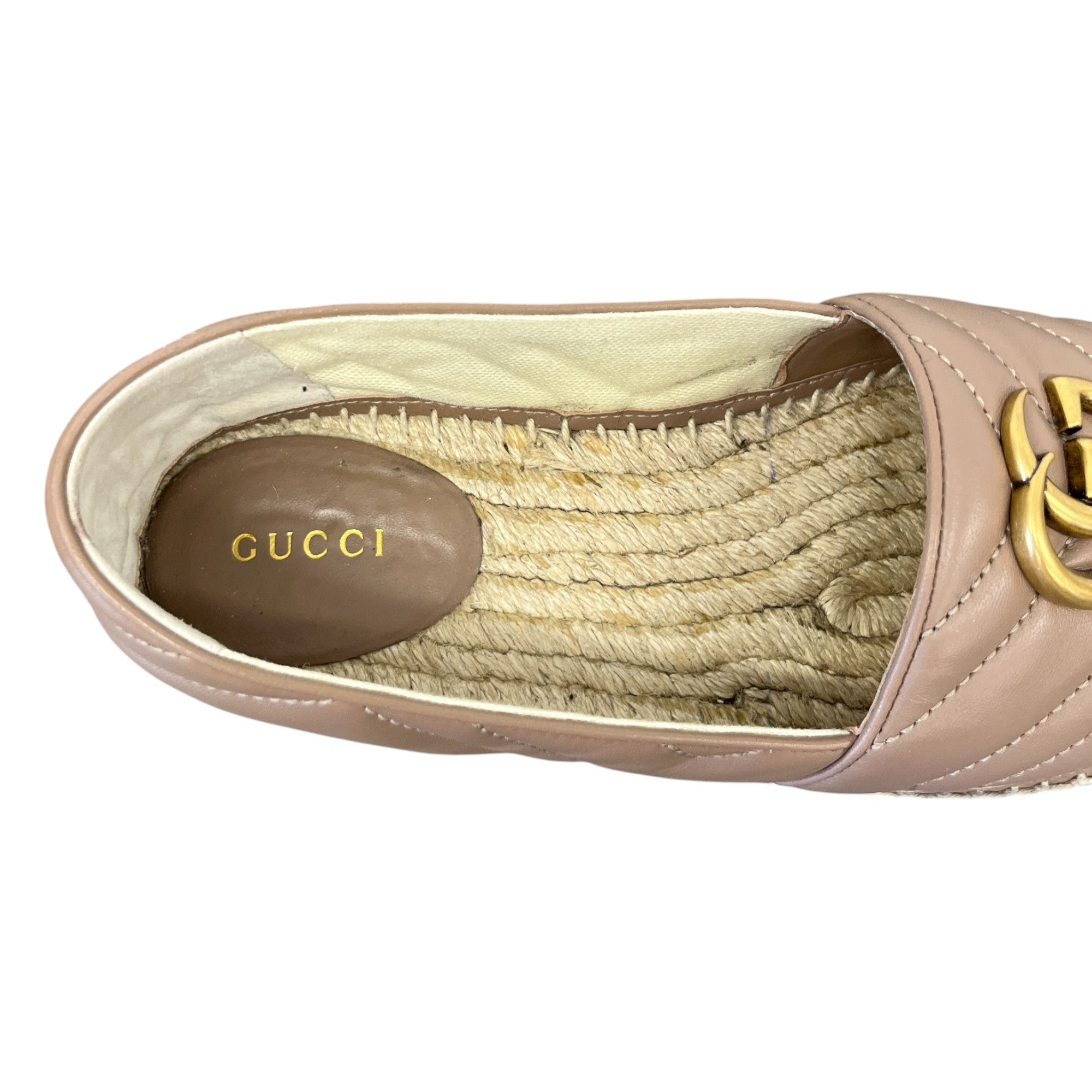 Women's Gg Marmont Espadrilles Beige Size EU 37 / UK 4