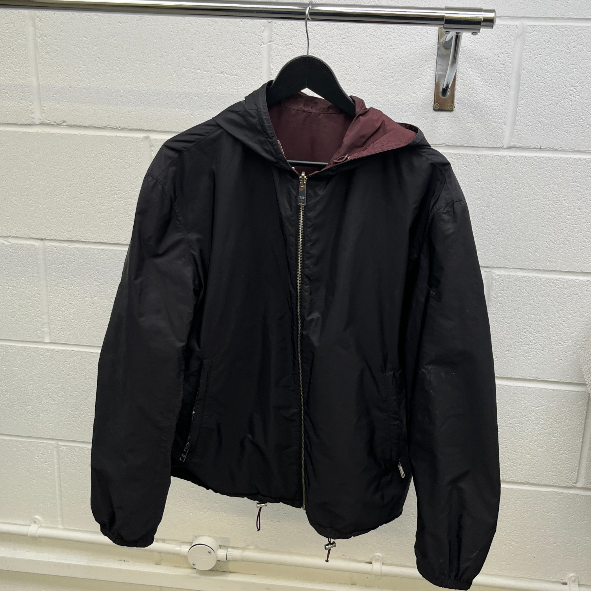 Men's Reversible Windbreaker Black Size M