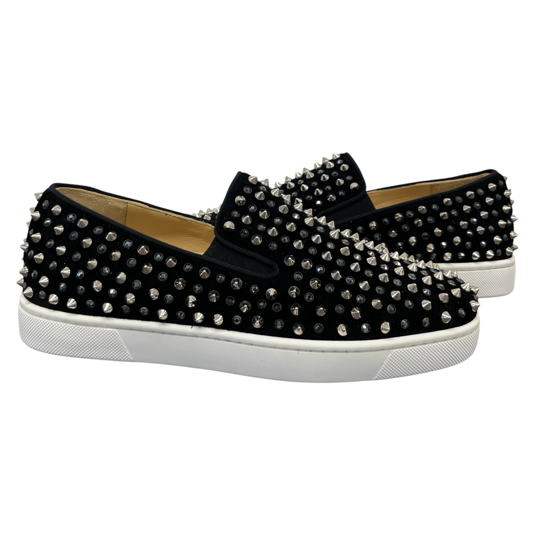 Men's Roller Boat Spike Loafers Black Size EU 40 / UK 6