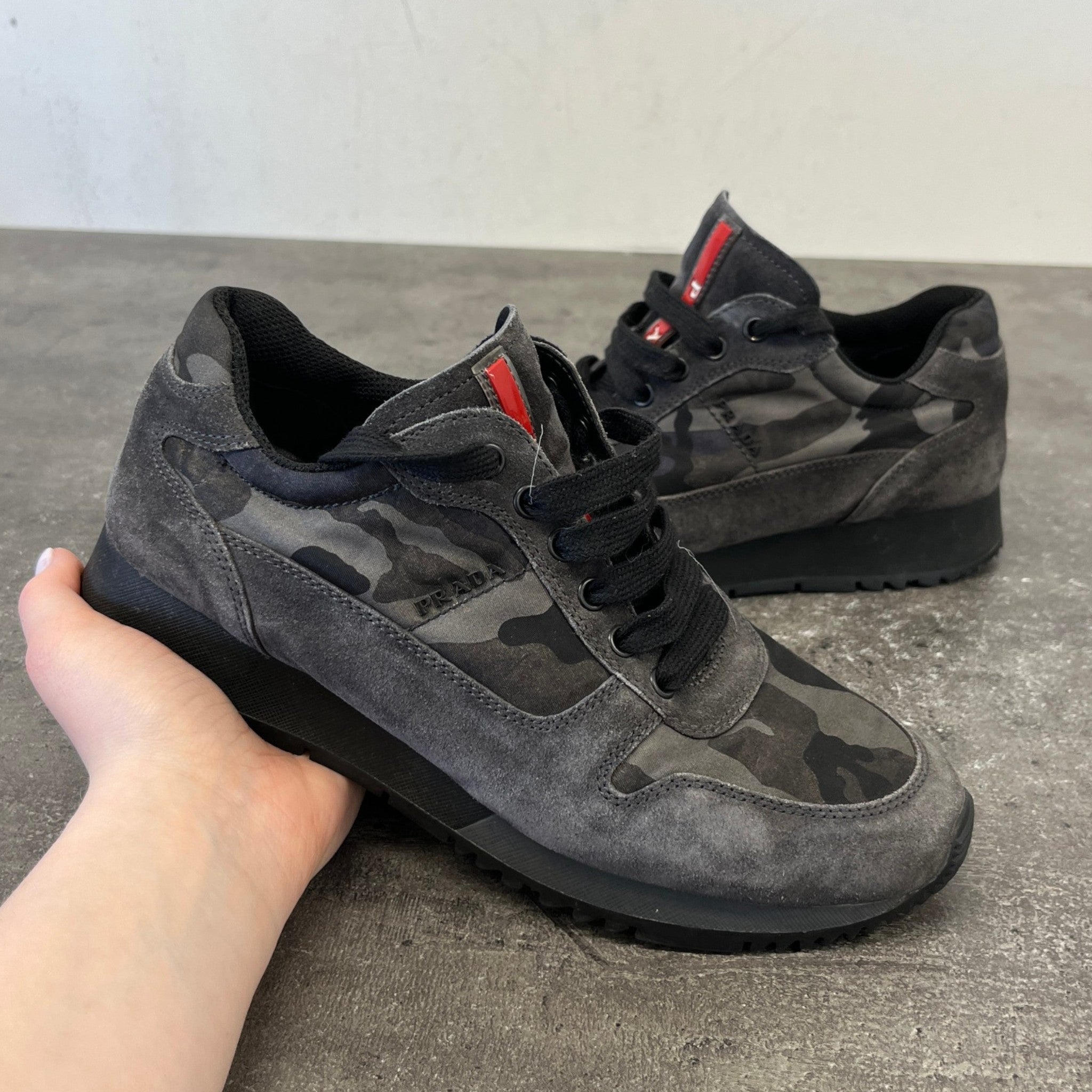 Women's Runner Camo Low Trainers Black Size EU 35.5 / UK 2.5