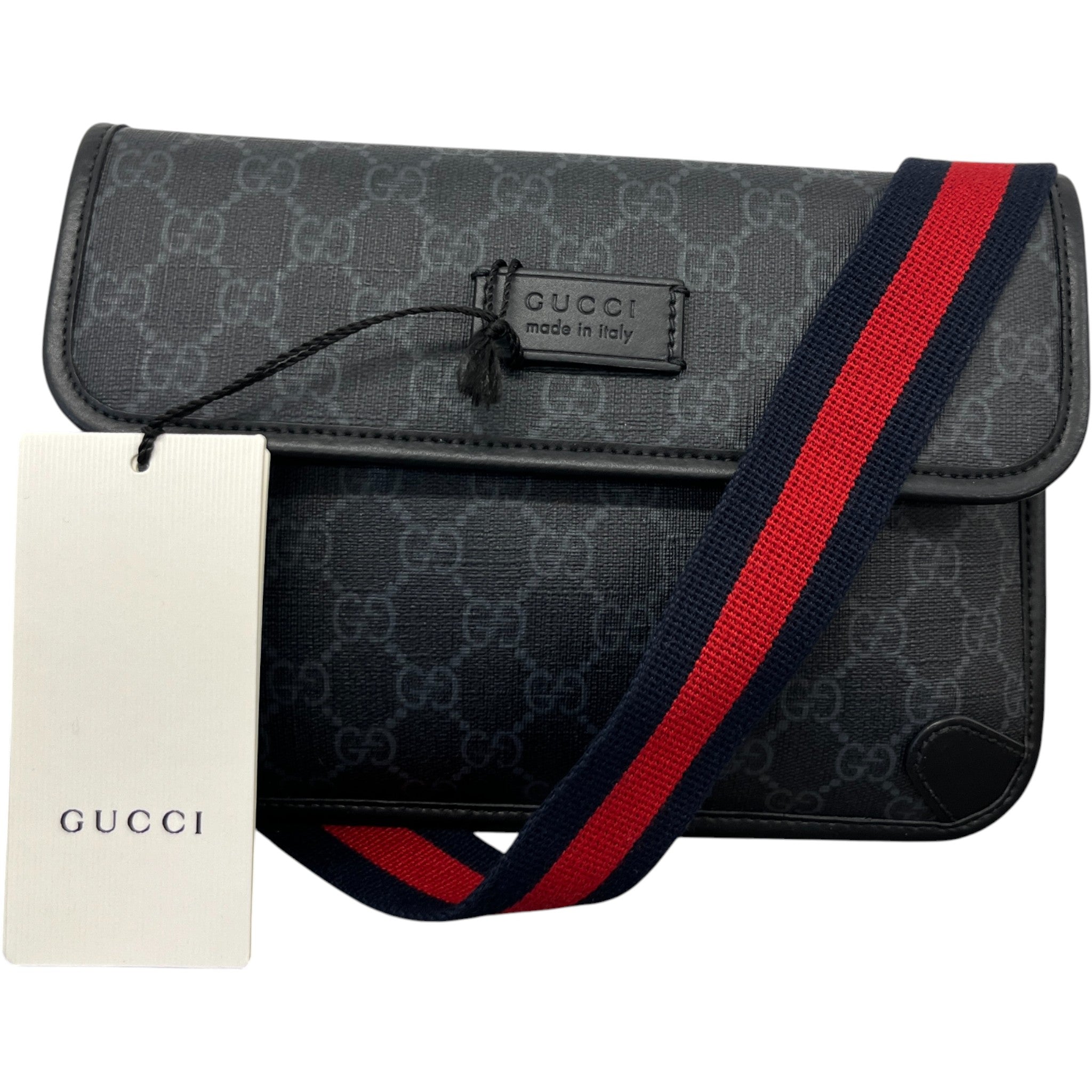 Men's Gg Supreme Belt Bag Charcoal