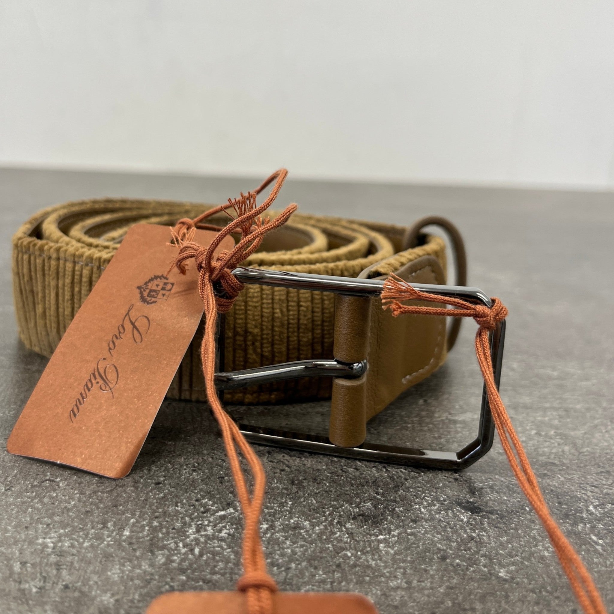 Men's Corduroy Belt Brown Size Waist 36"