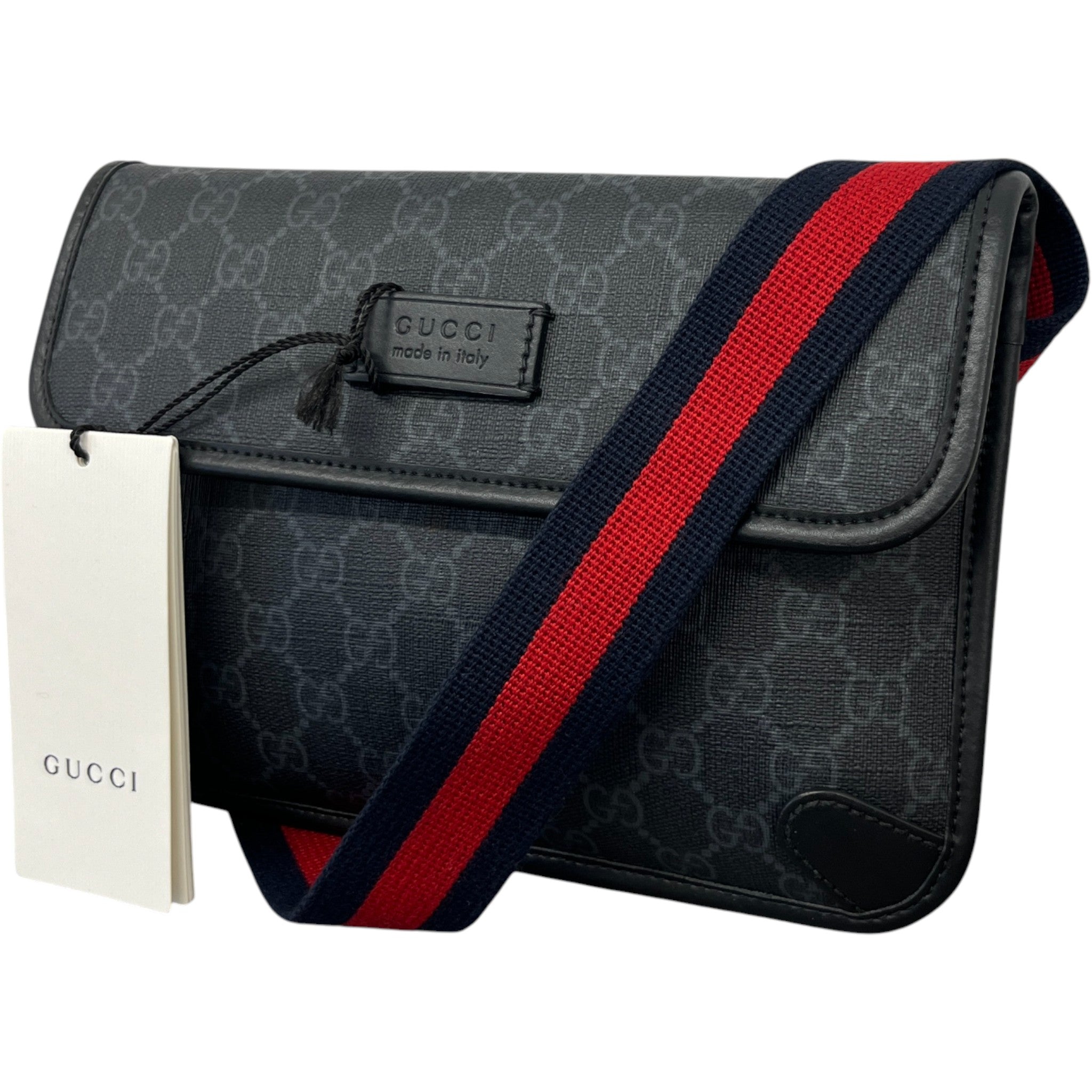 Men's Gg Supreme Belt Bag Charcoal