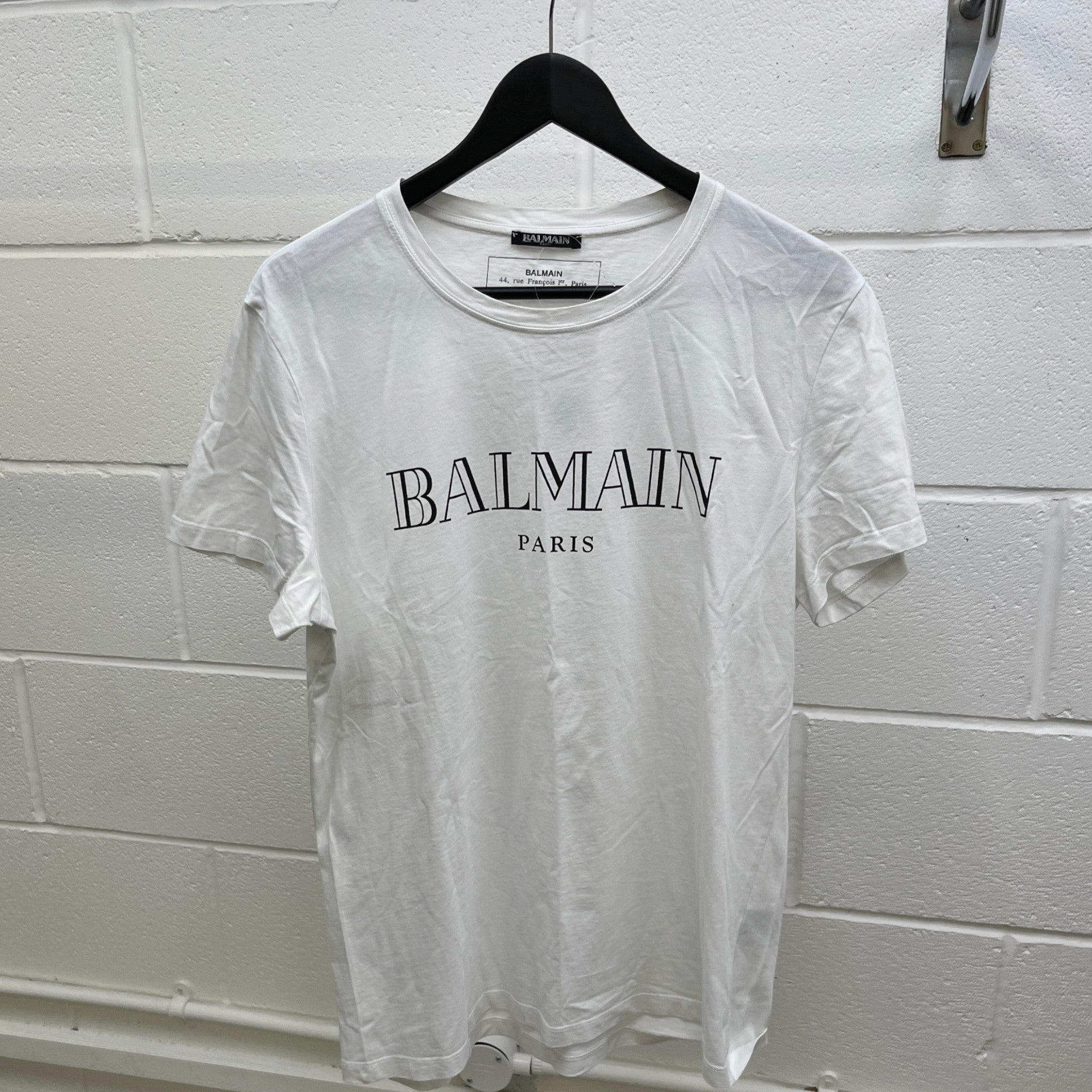 Men's Logo Print T-Shirt White Size XL