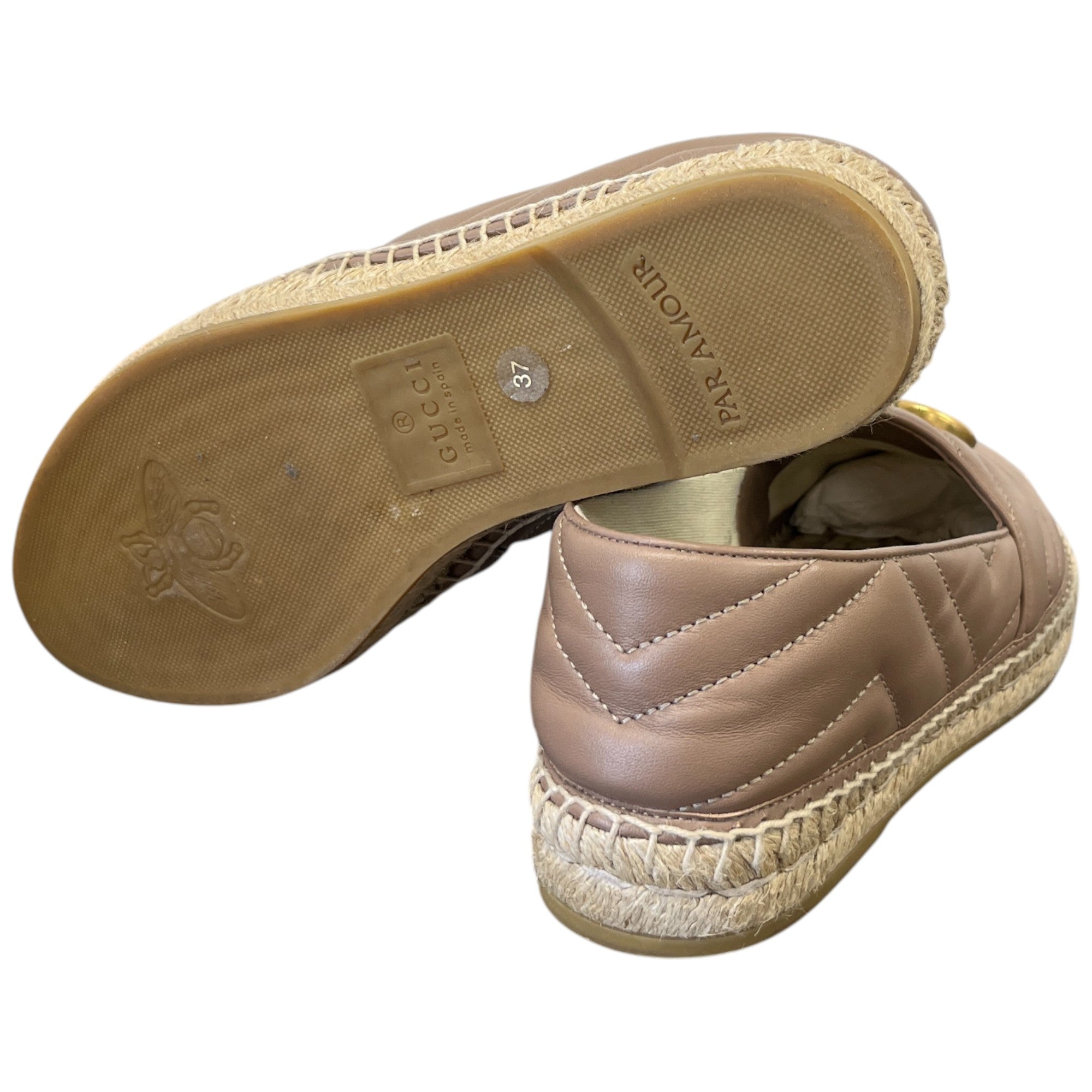 Women's Gg Marmont Espadrilles Beige Size EU 37 / UK 4