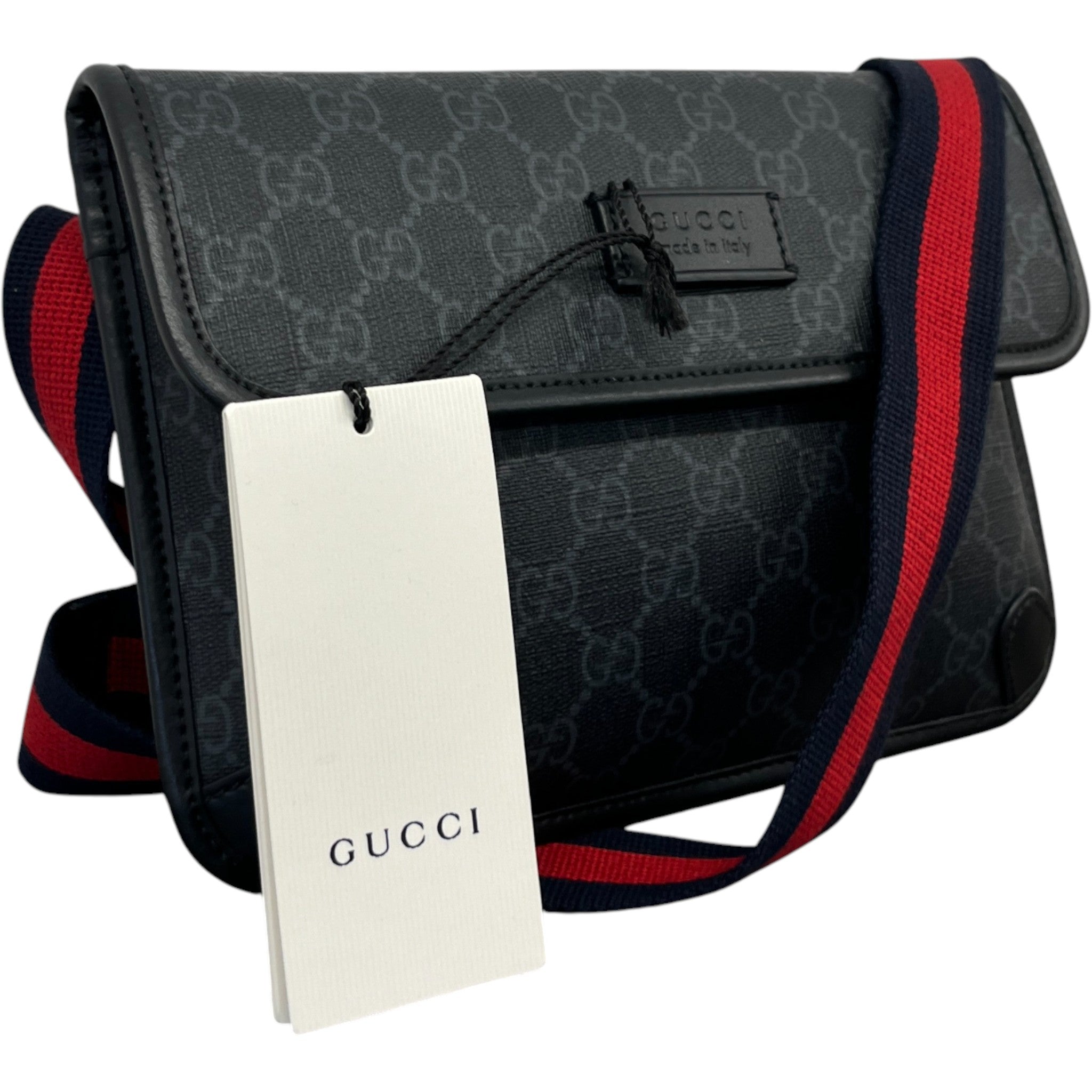 Men's Gg Supreme Belt Bag Charcoal