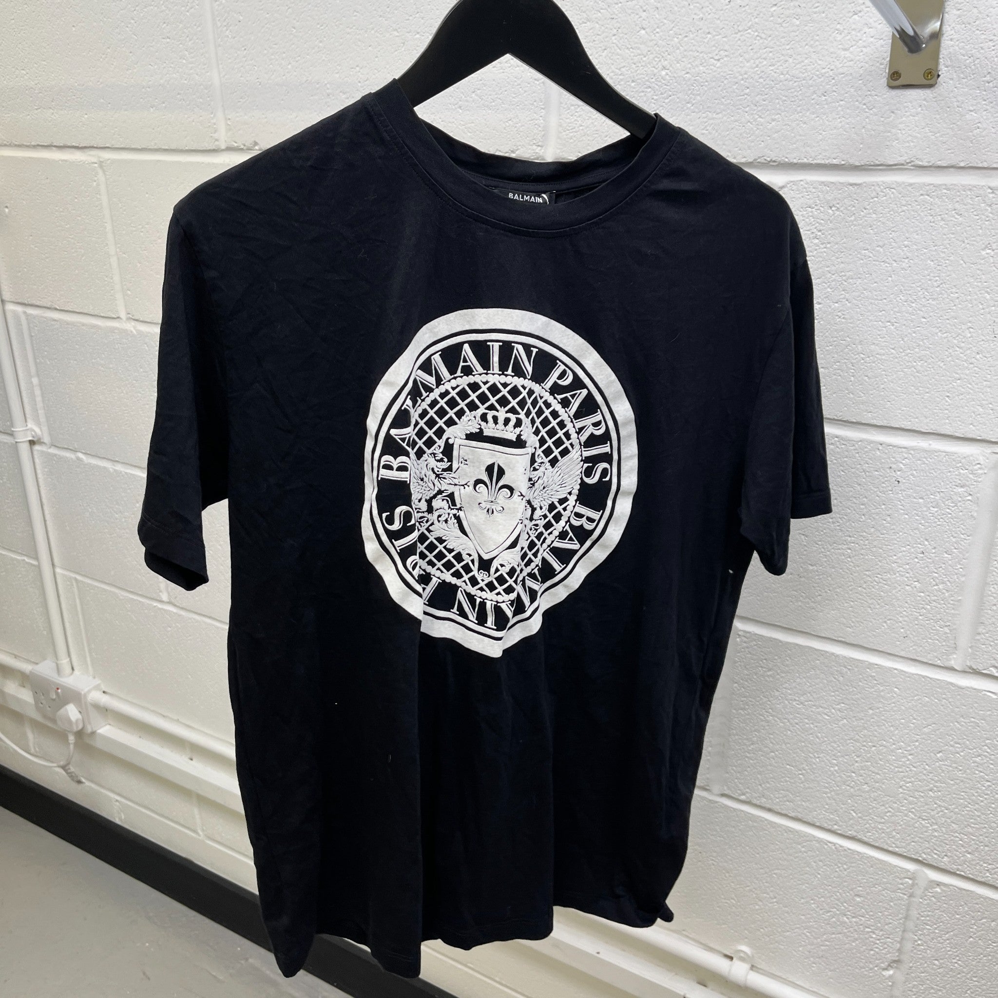 Men's Coin Flock T-Shirt Black Size S