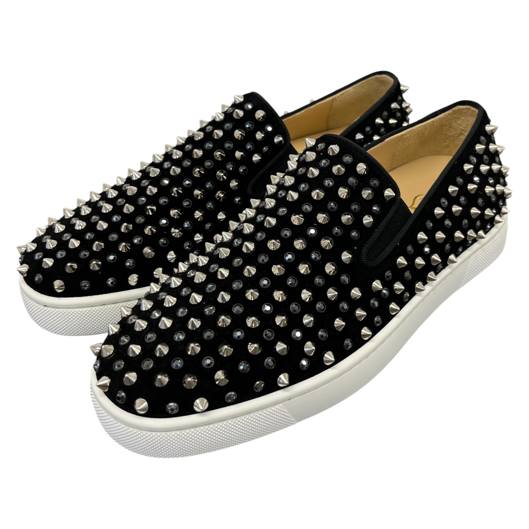 Men's Roller Boat Spike Loafers Black Size EU 40 / UK 6