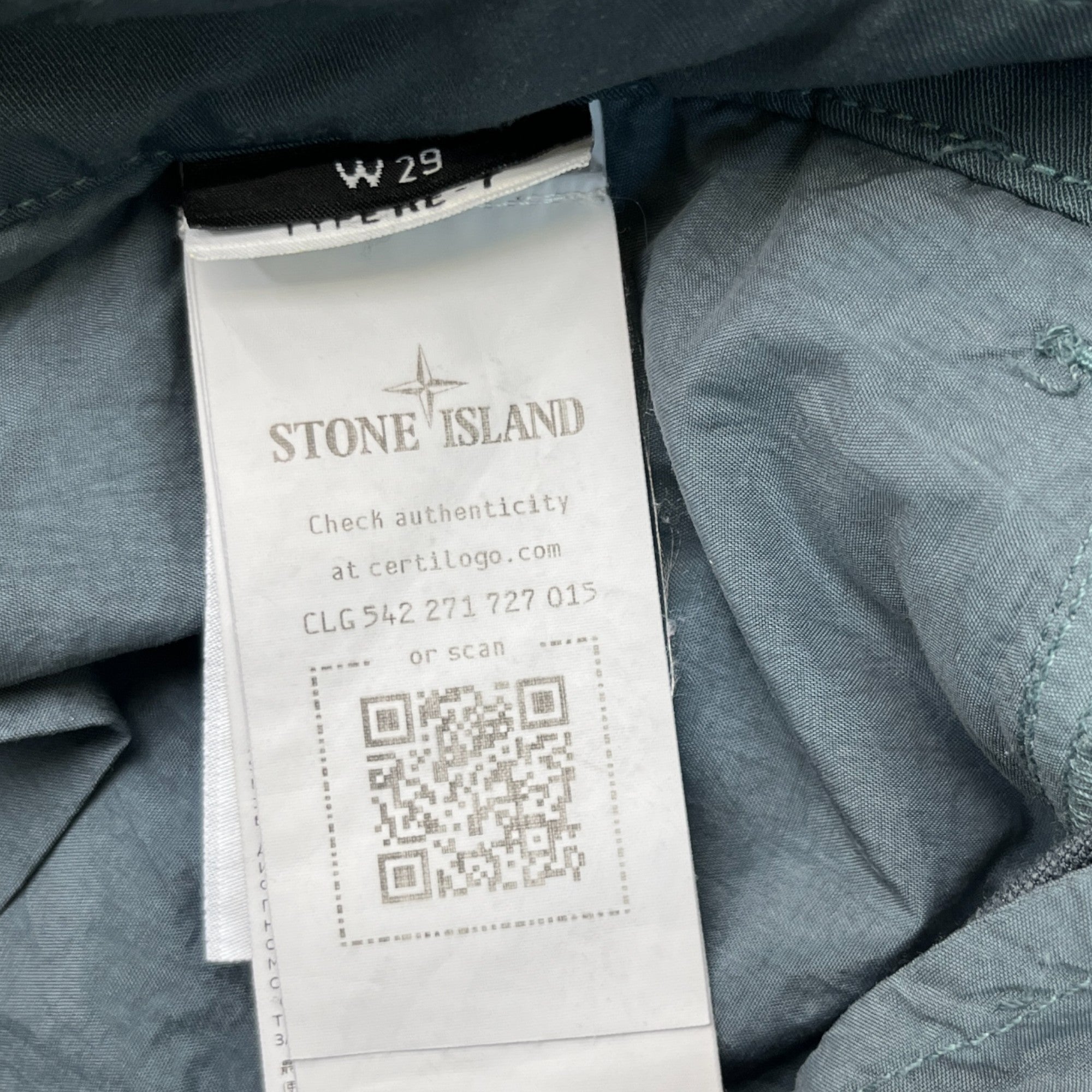 Men's Compass Logo Trousers Green Size Waist 29"