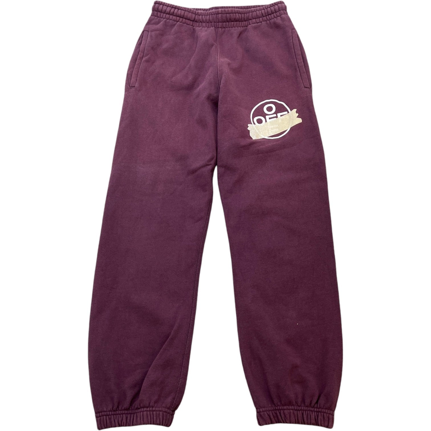 Men's Tape Diag Joggers Burgundy Size XS
