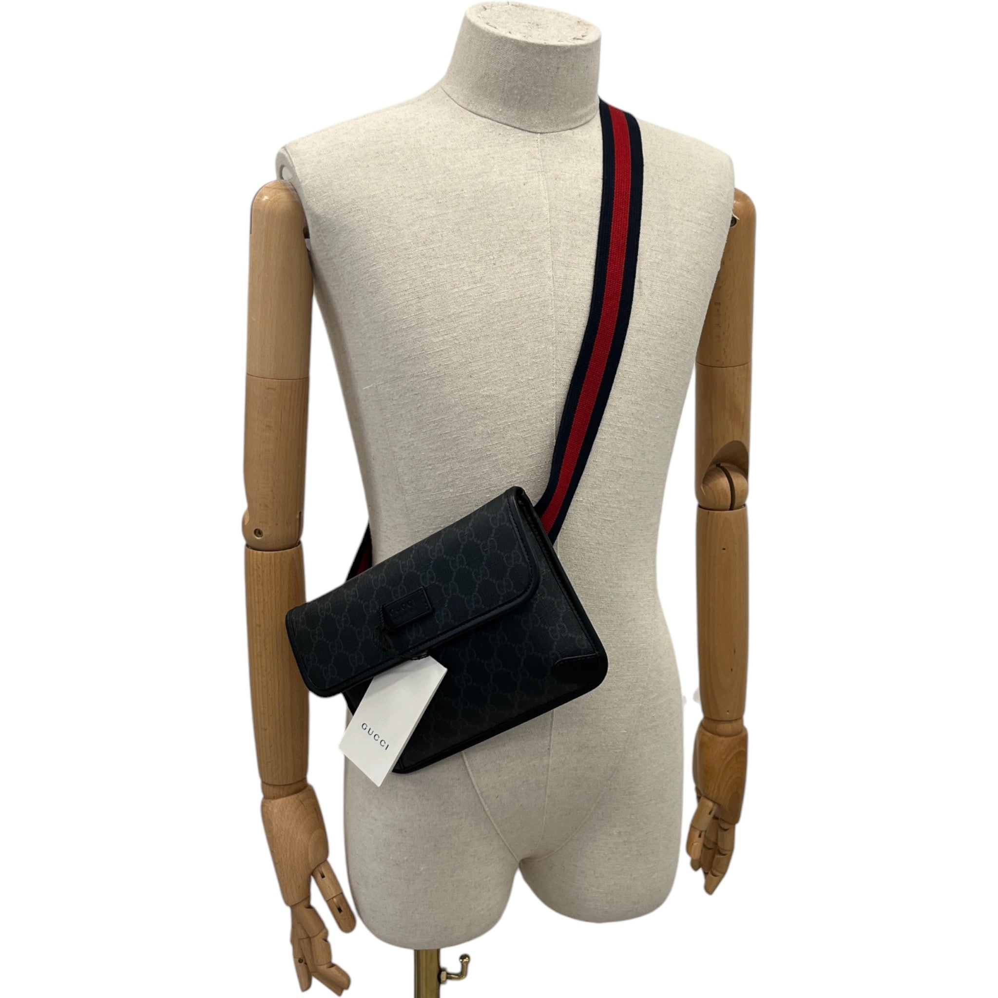 Men's Gg Supreme Belt Bag Charcoal