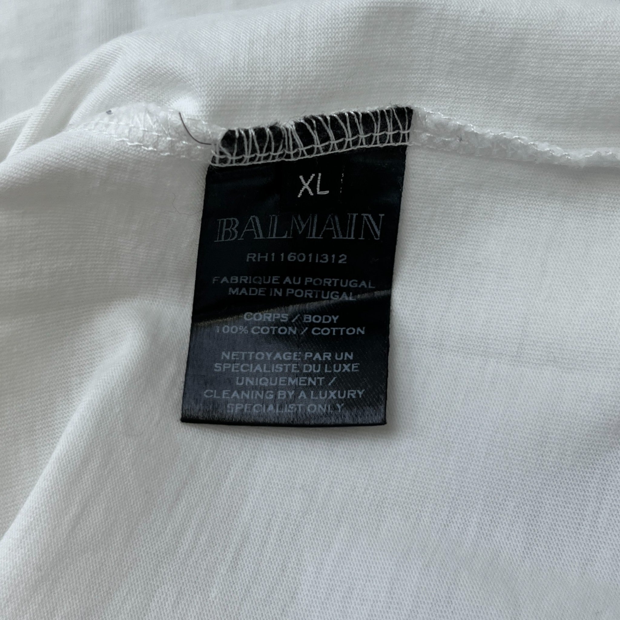 Men's Logo Print T-Shirt White Size XL