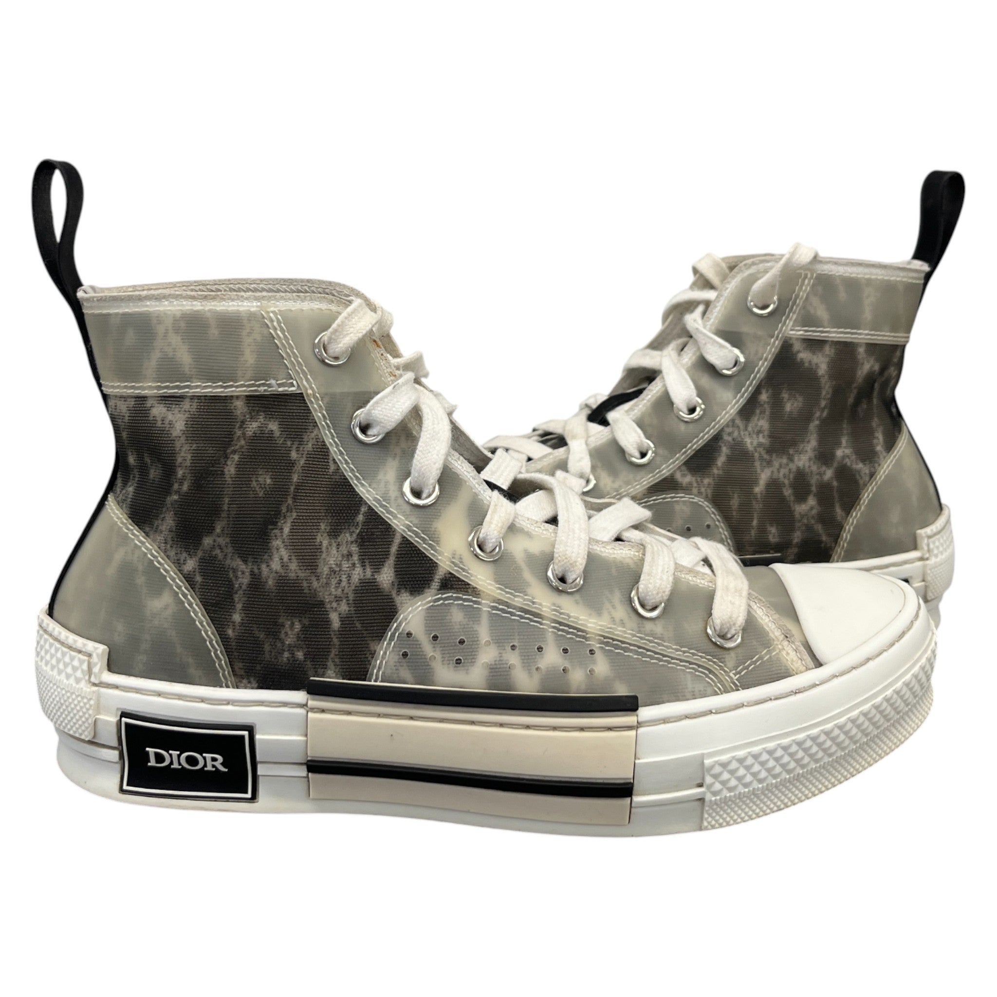 Women's B23 Leopard Print High Trainers White Size EU 36 / UK 3